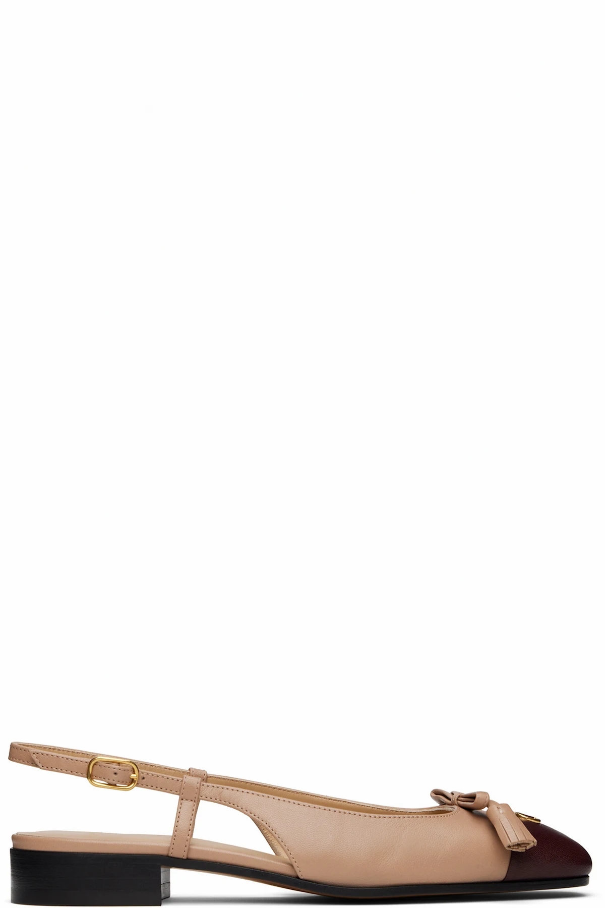 Pink & Burgundy Valet Du Roi Slingback Ballerina Flats