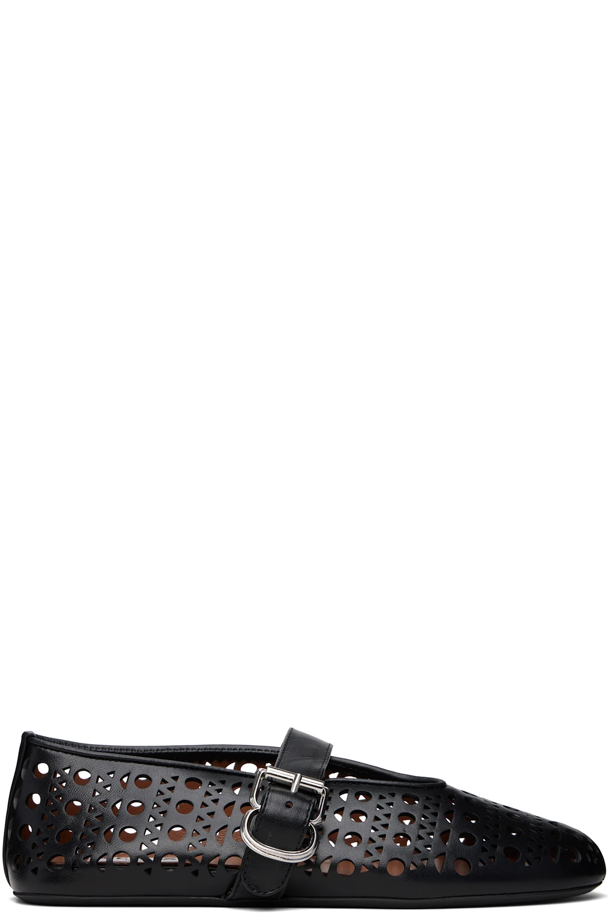 Black Vienne Lambskin Ballerina Flats