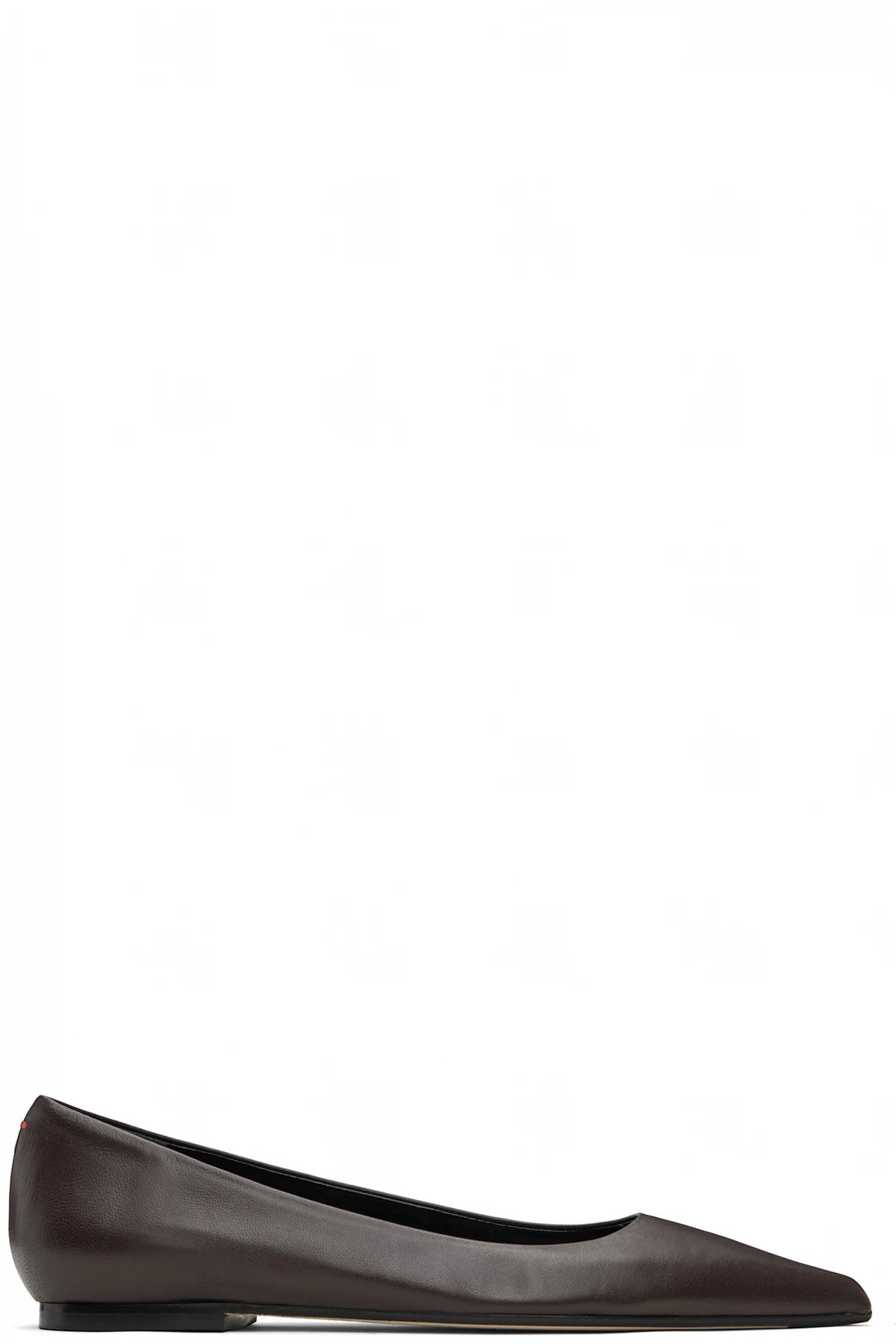 Brown Cassy Pointed-Toe Ballerina Flats