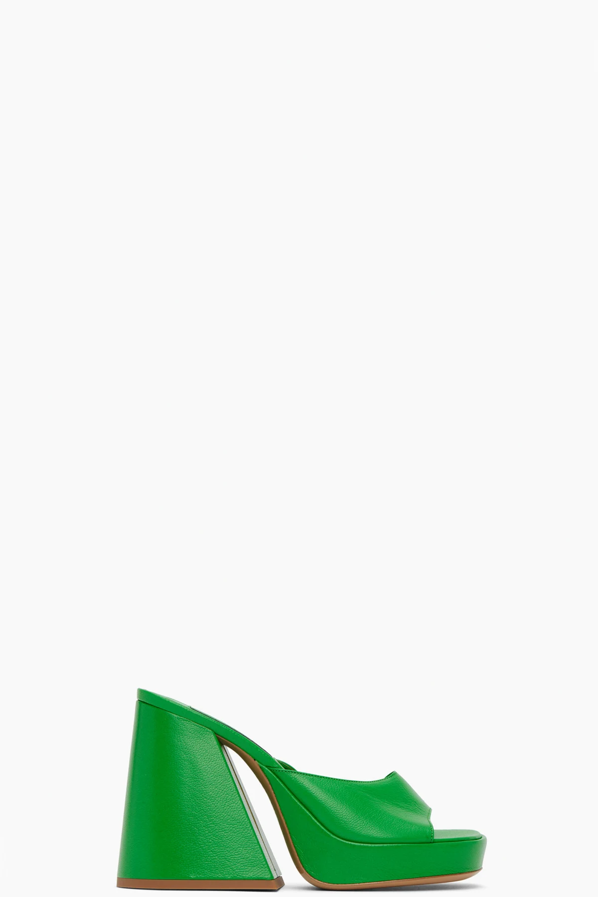 Green Slice Heeled Sandals