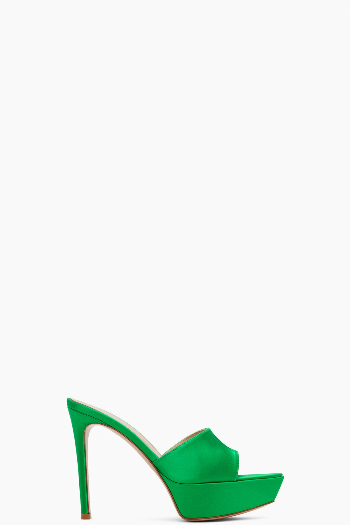 Green Platform Heeled Sandals
