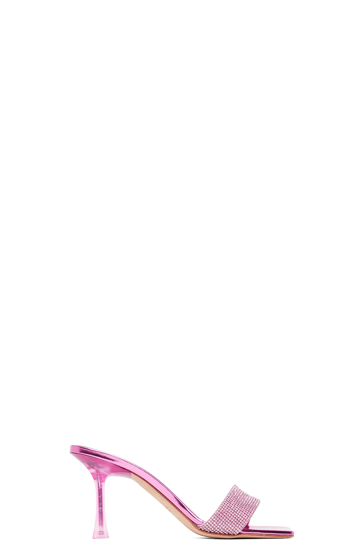 Pink Crystal Heeled Sandals
