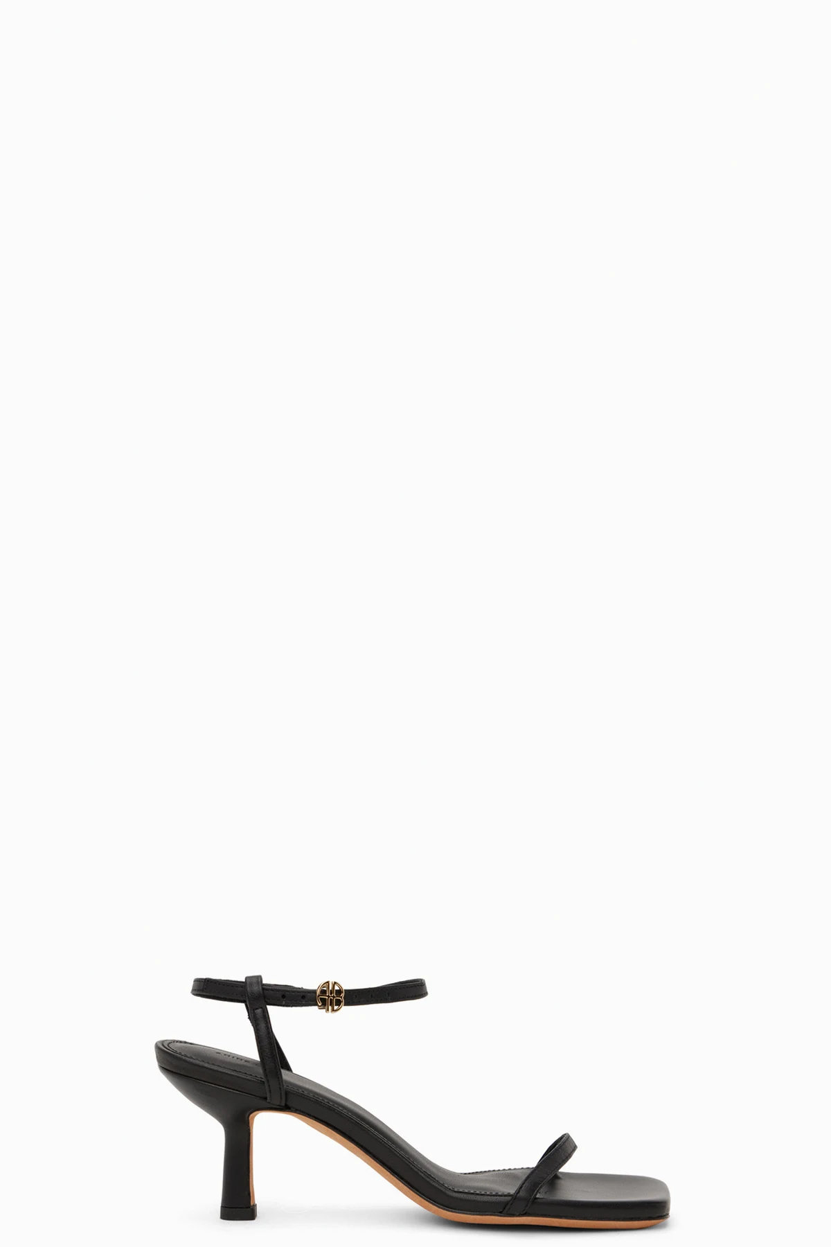 Black Invisible Heeled Sandals