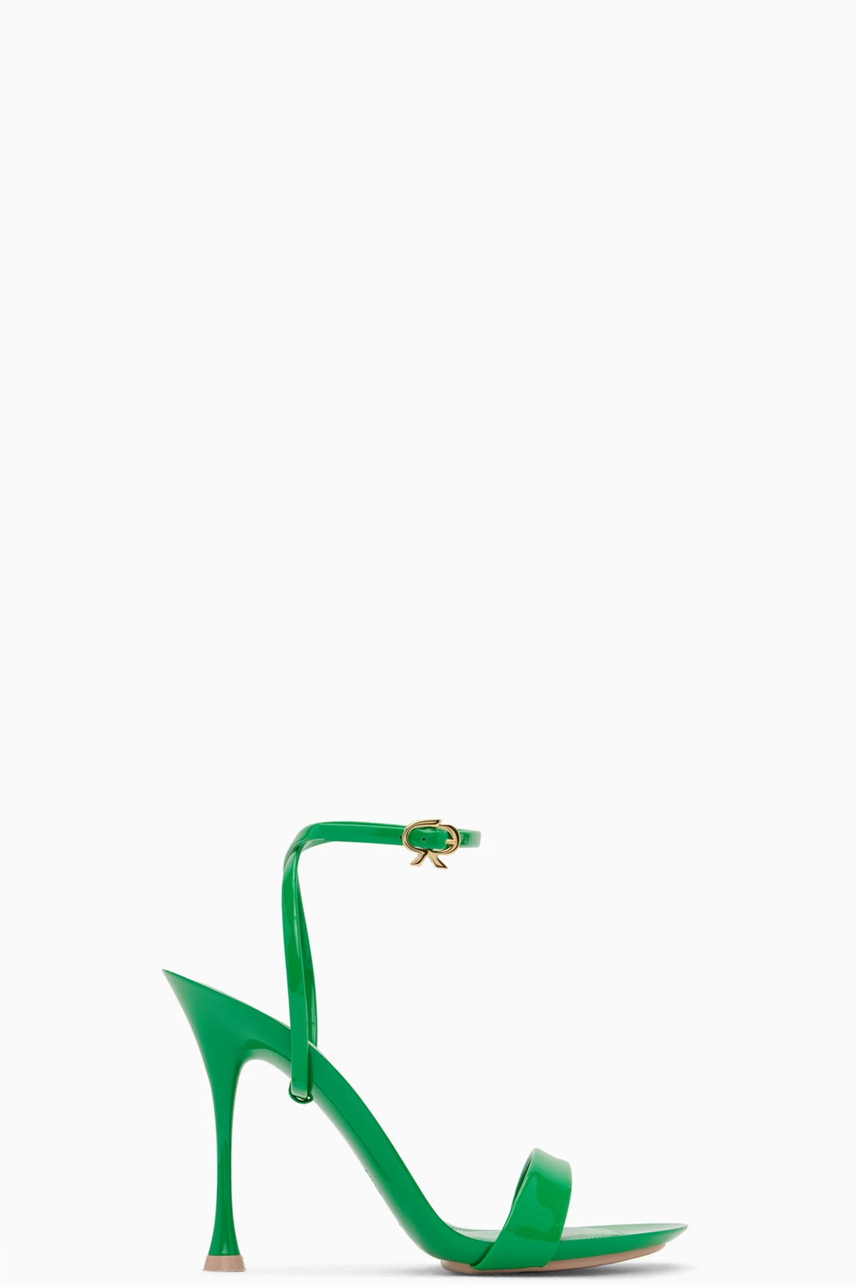 Green Spice Ribbon Heeled Sandals