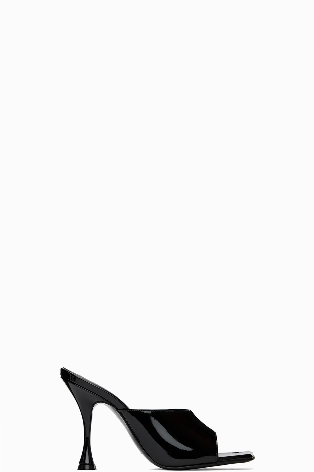 Black Square Toe Mules