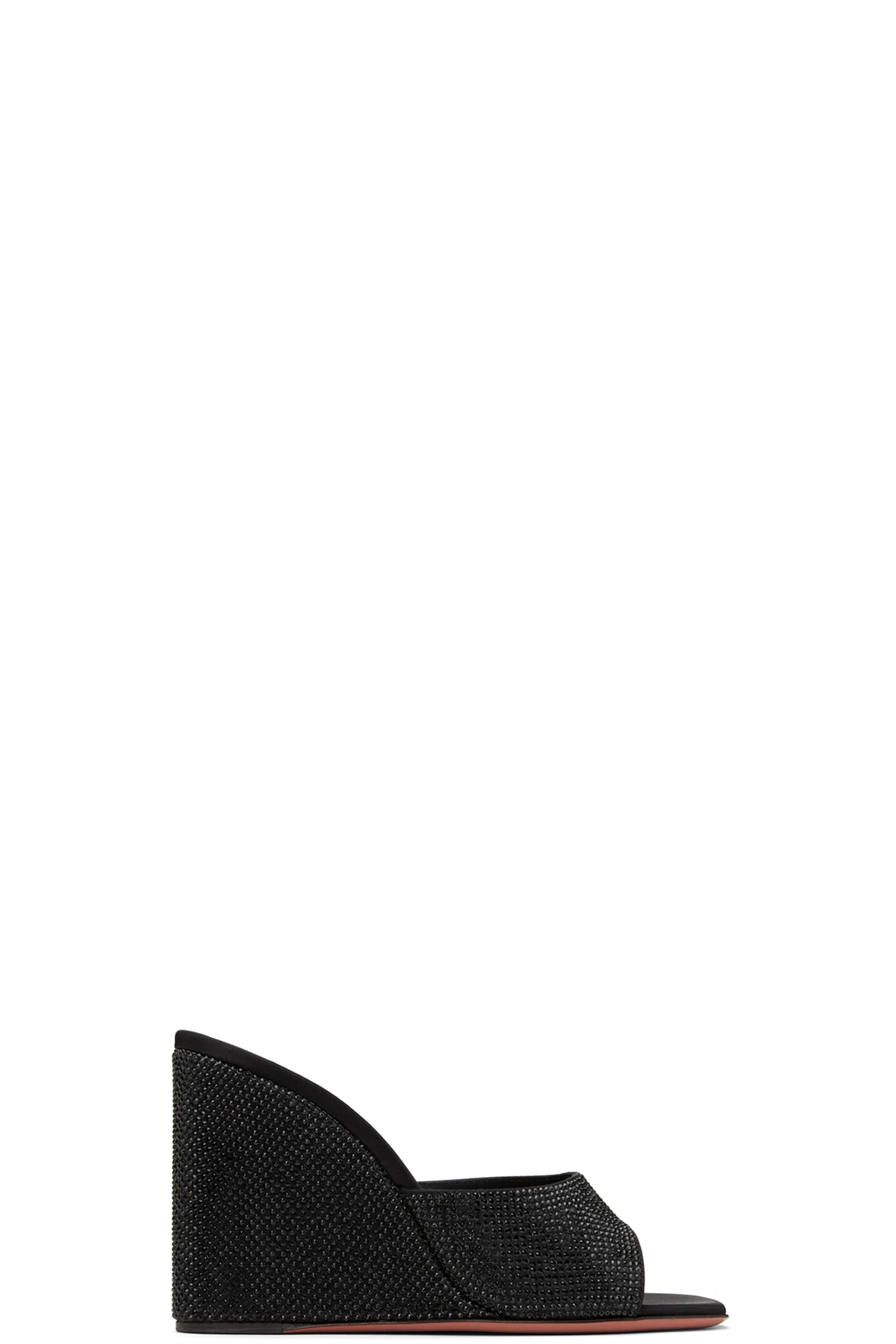 Black Lupita Crystal Wedge Heeled Sandals