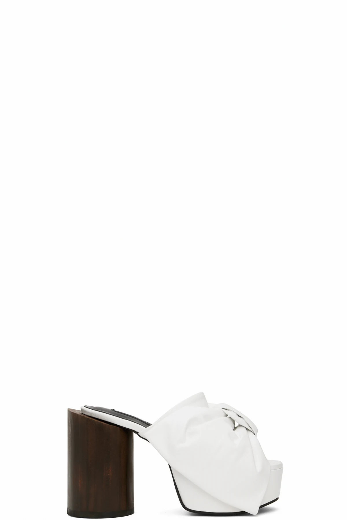 White Ribbon Platform Heels