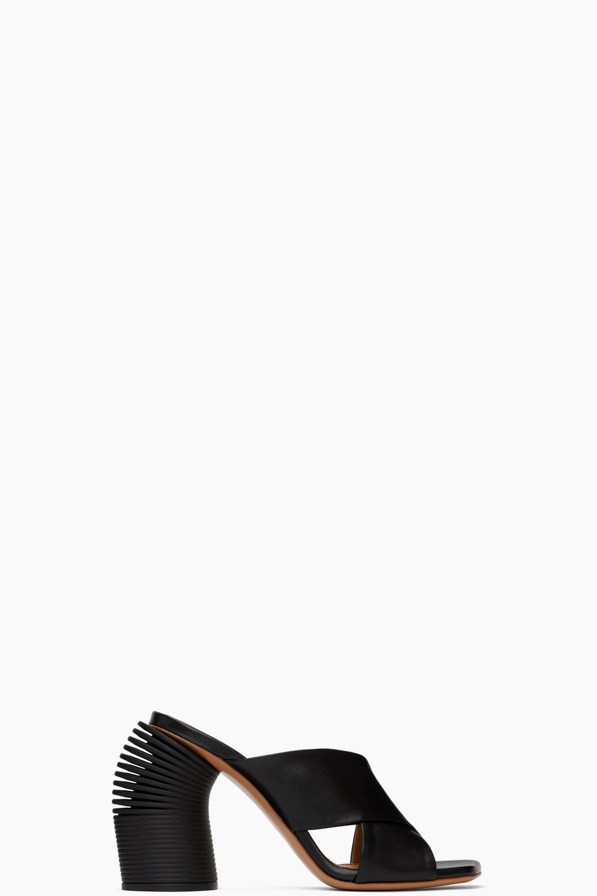 Black Spring Heeled Sandals