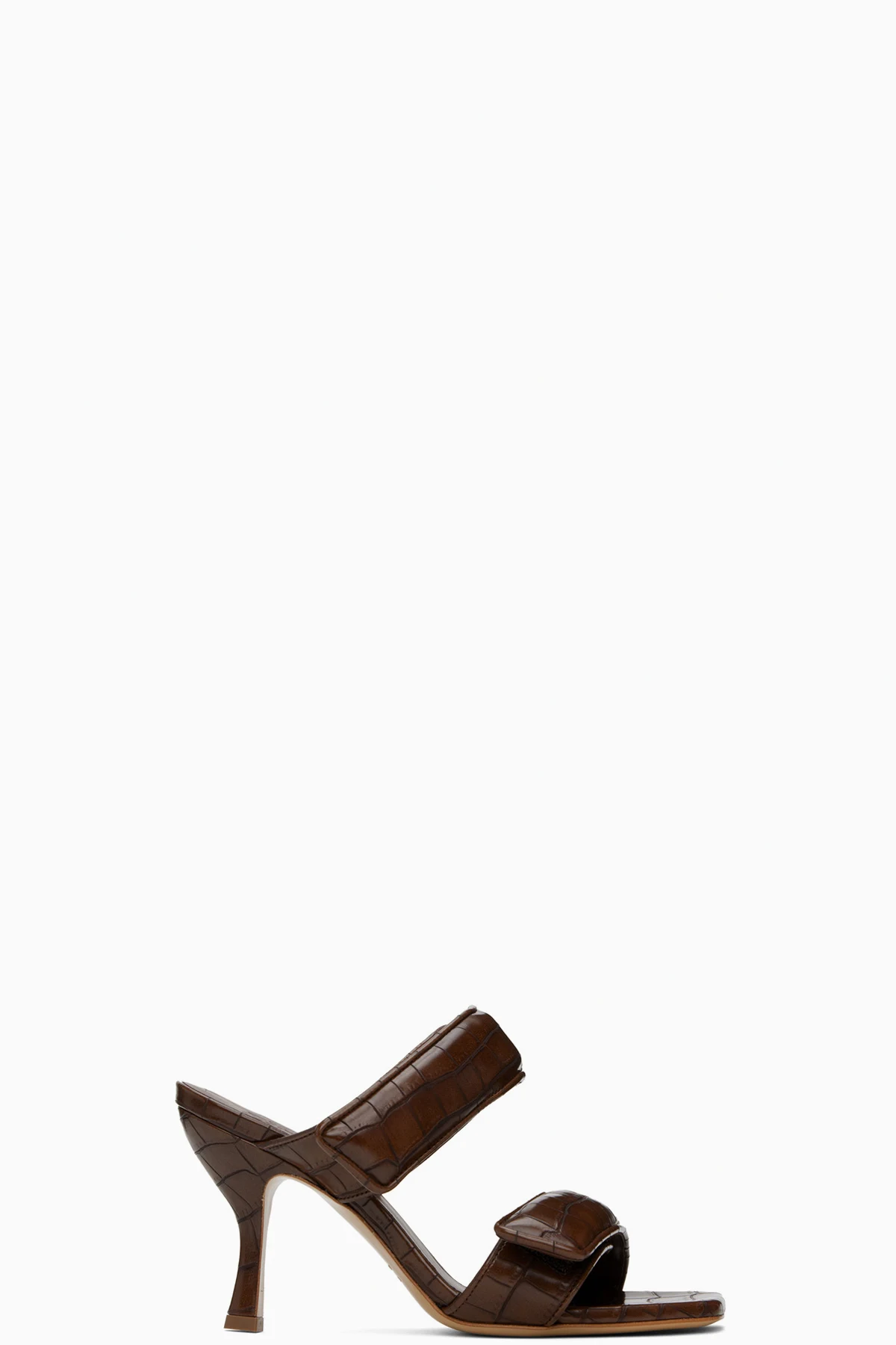 Brown Perni 03 Croc Heeled Sandals