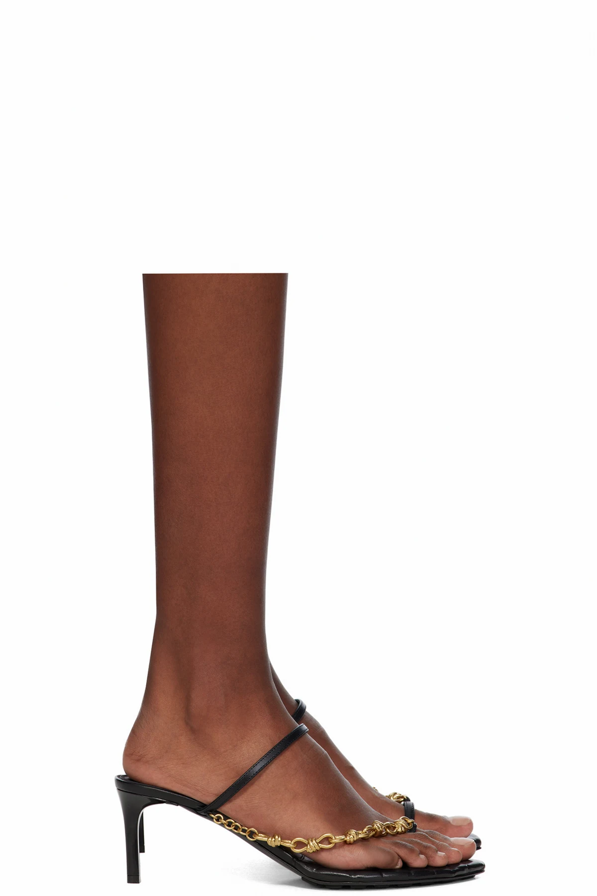 Black Leaf Sandals