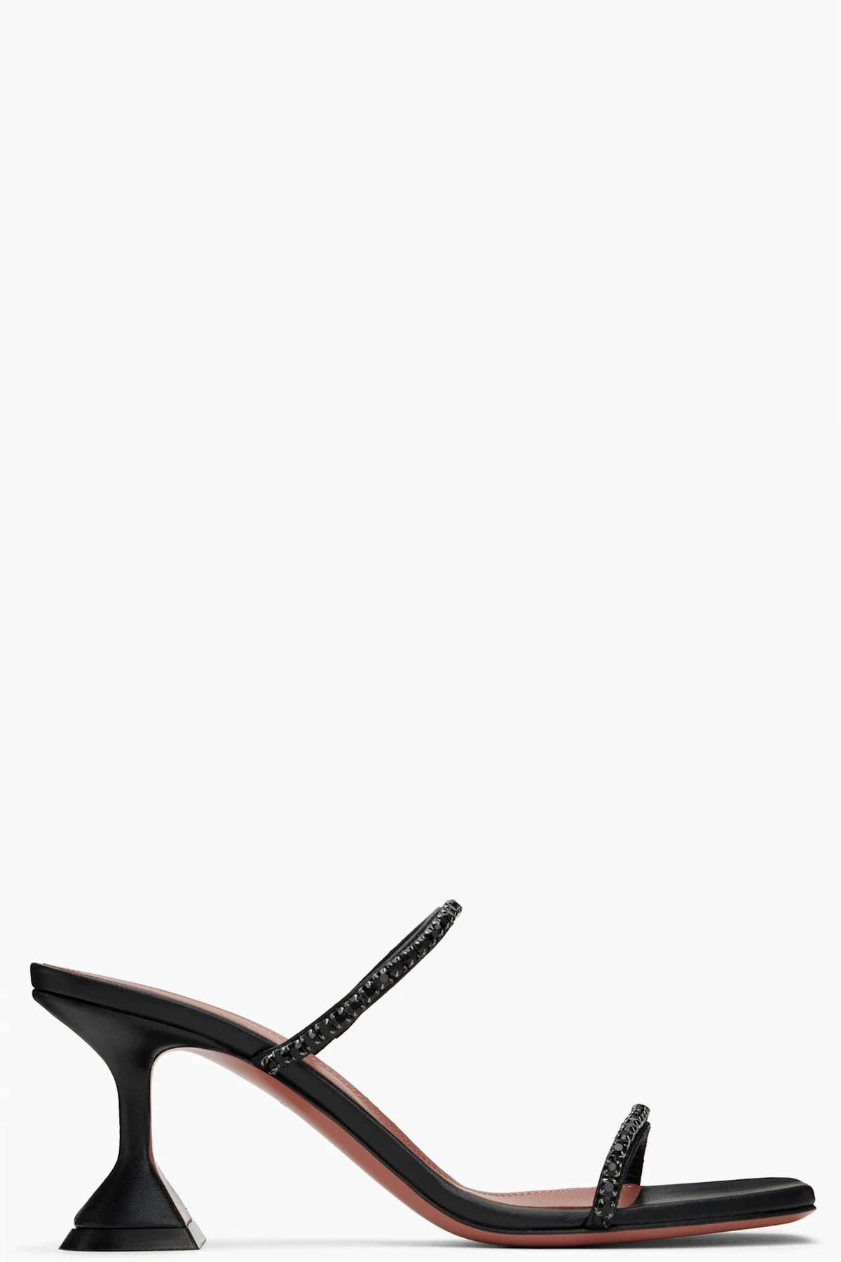 Black Gilda Slipper Heeled Sandals