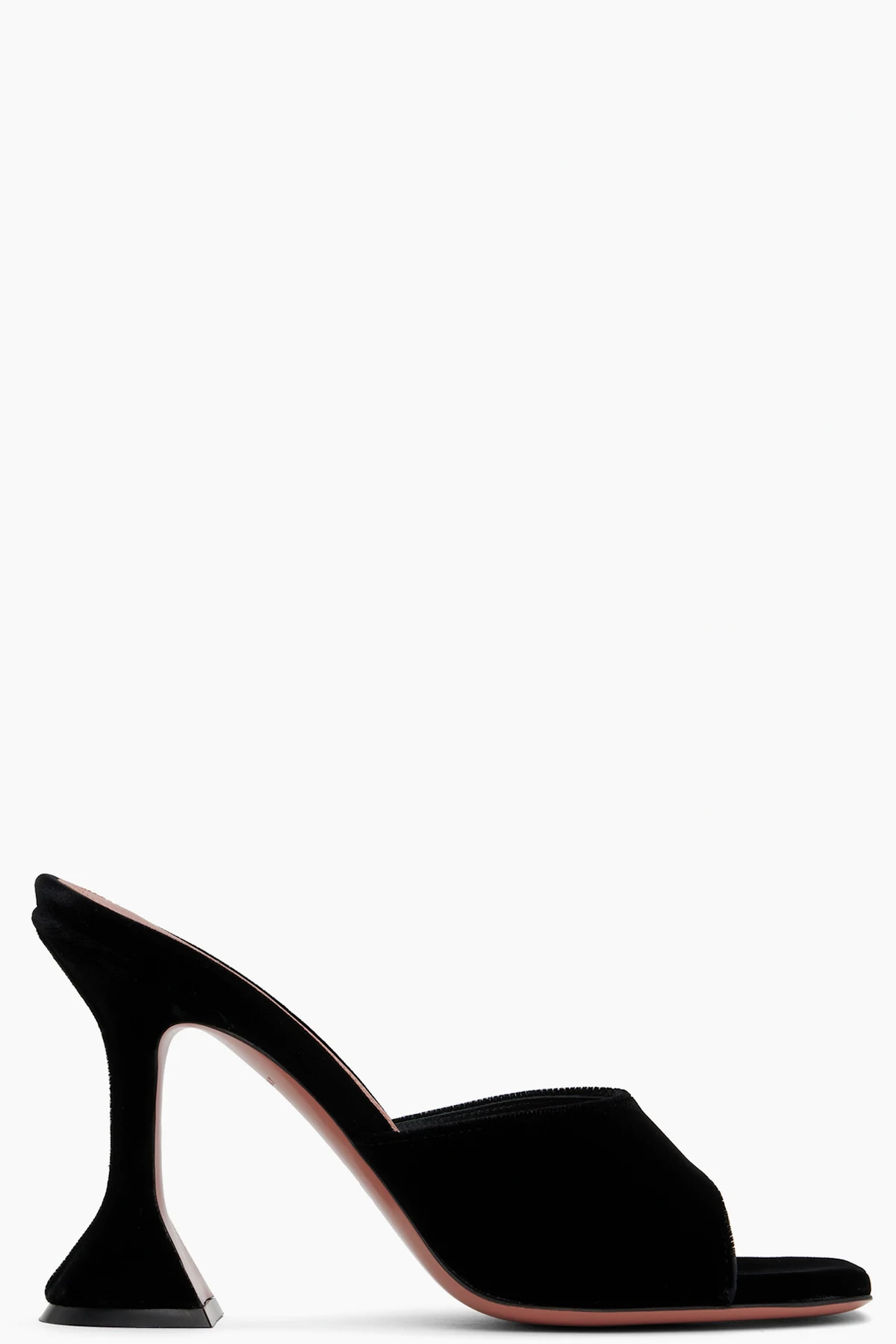 Black Lupita Slipper Heeled Sandals