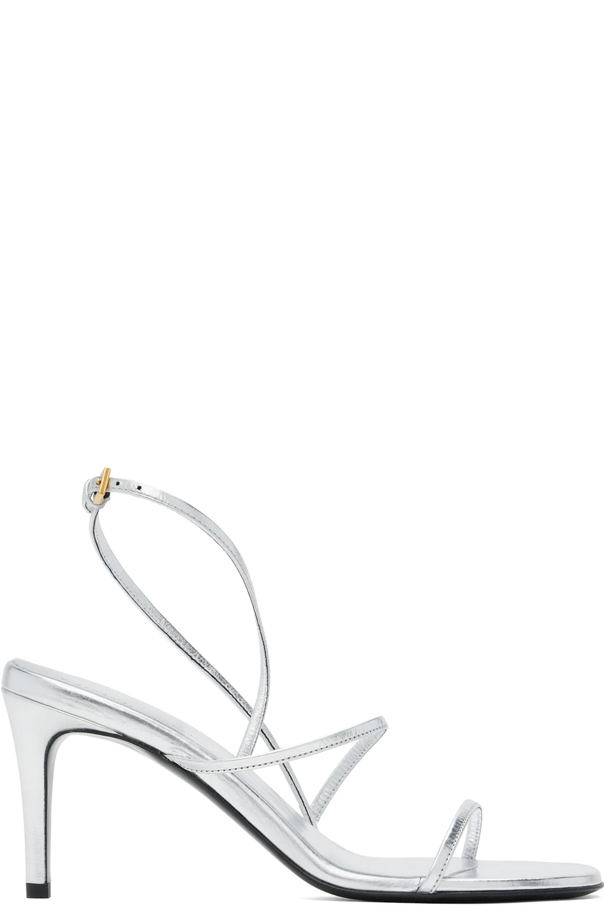 Silver Loop Heeled Sandals