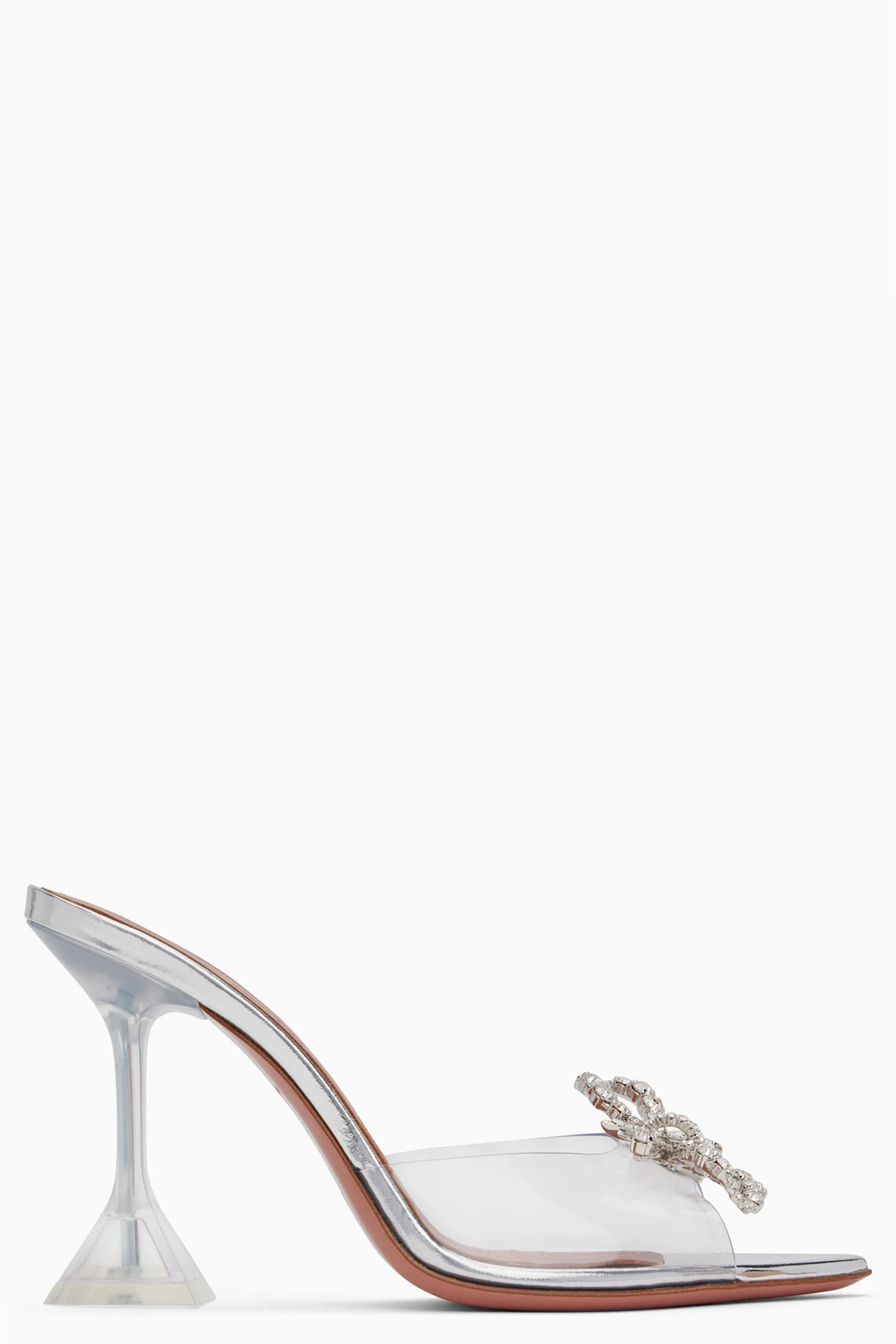 Transparent Rosie Glass Slipper Heeled Sandals