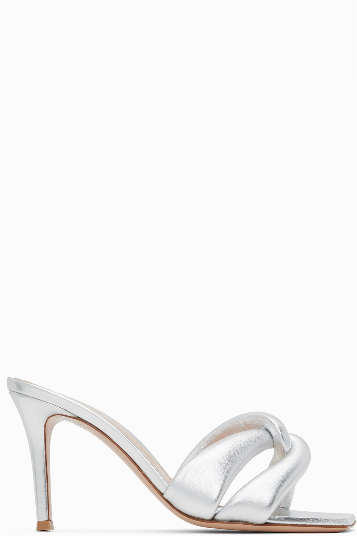 Silver Amour Mules