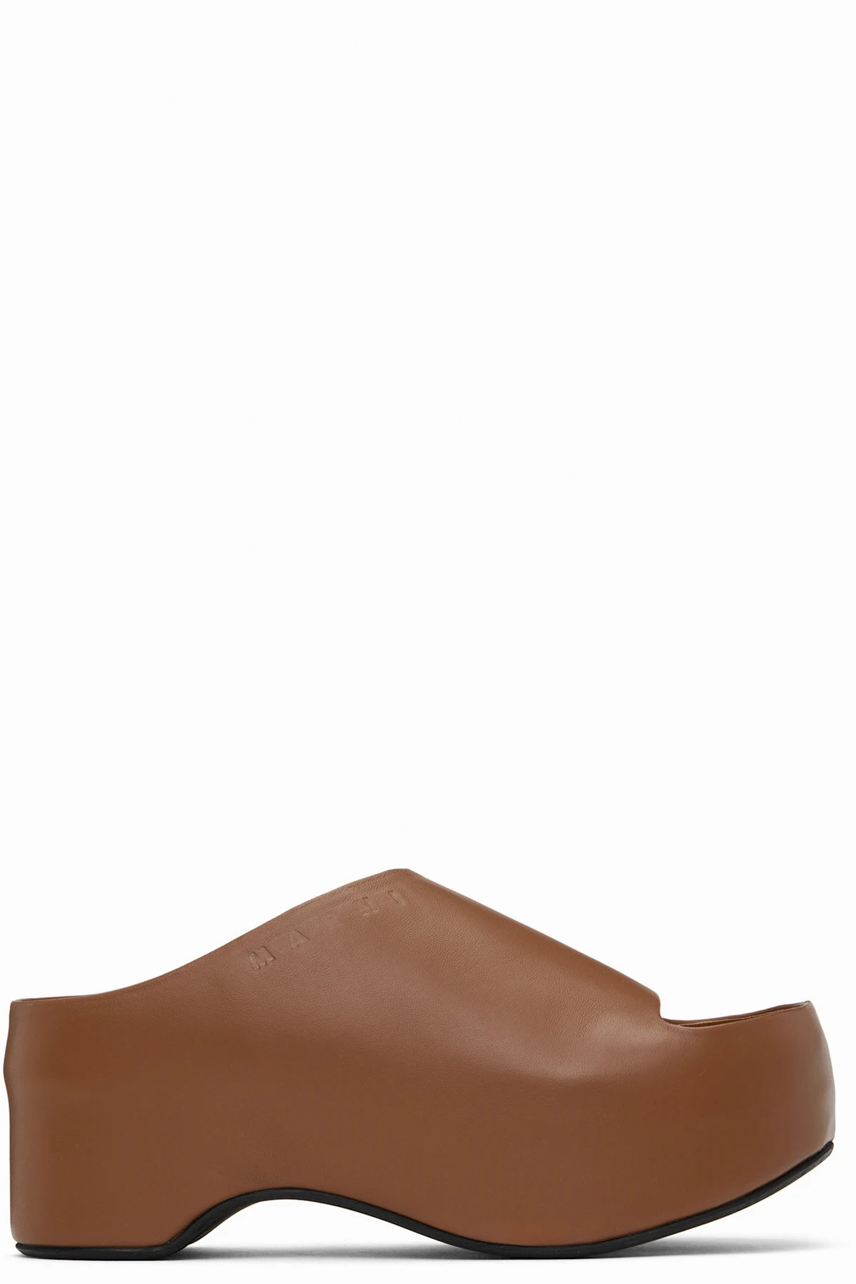 Brown Platform Heeled Sandals