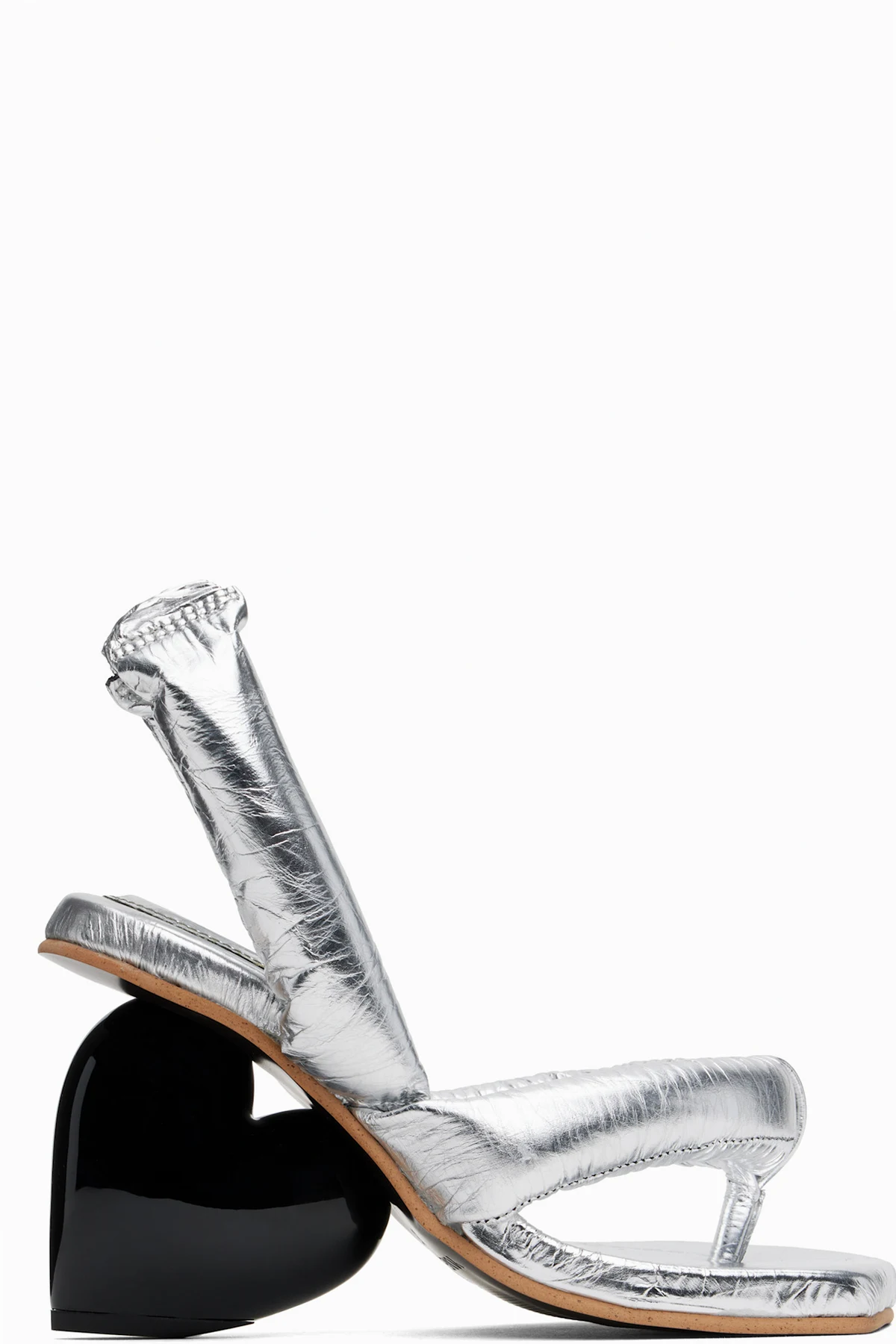 Silver Love Heeled Sandals