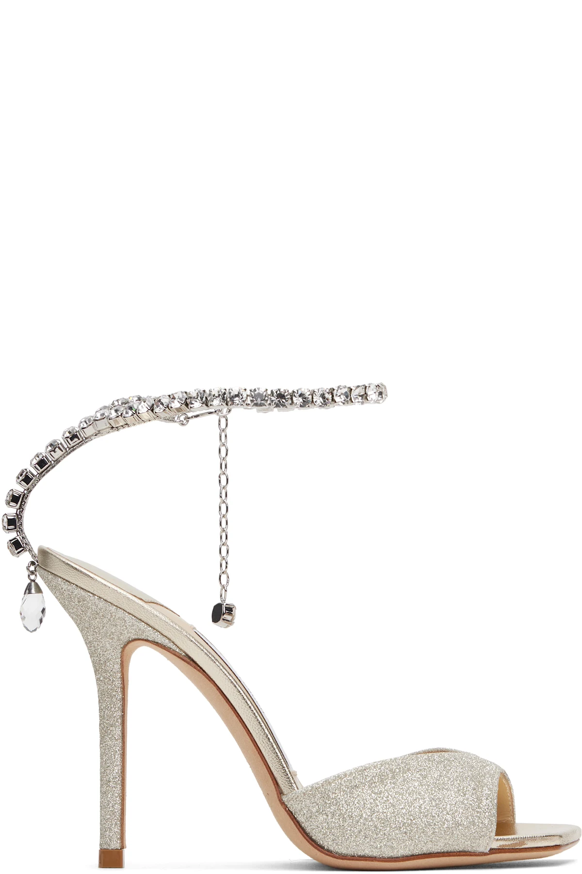 Silver Saeda 100 Heeled Sandals