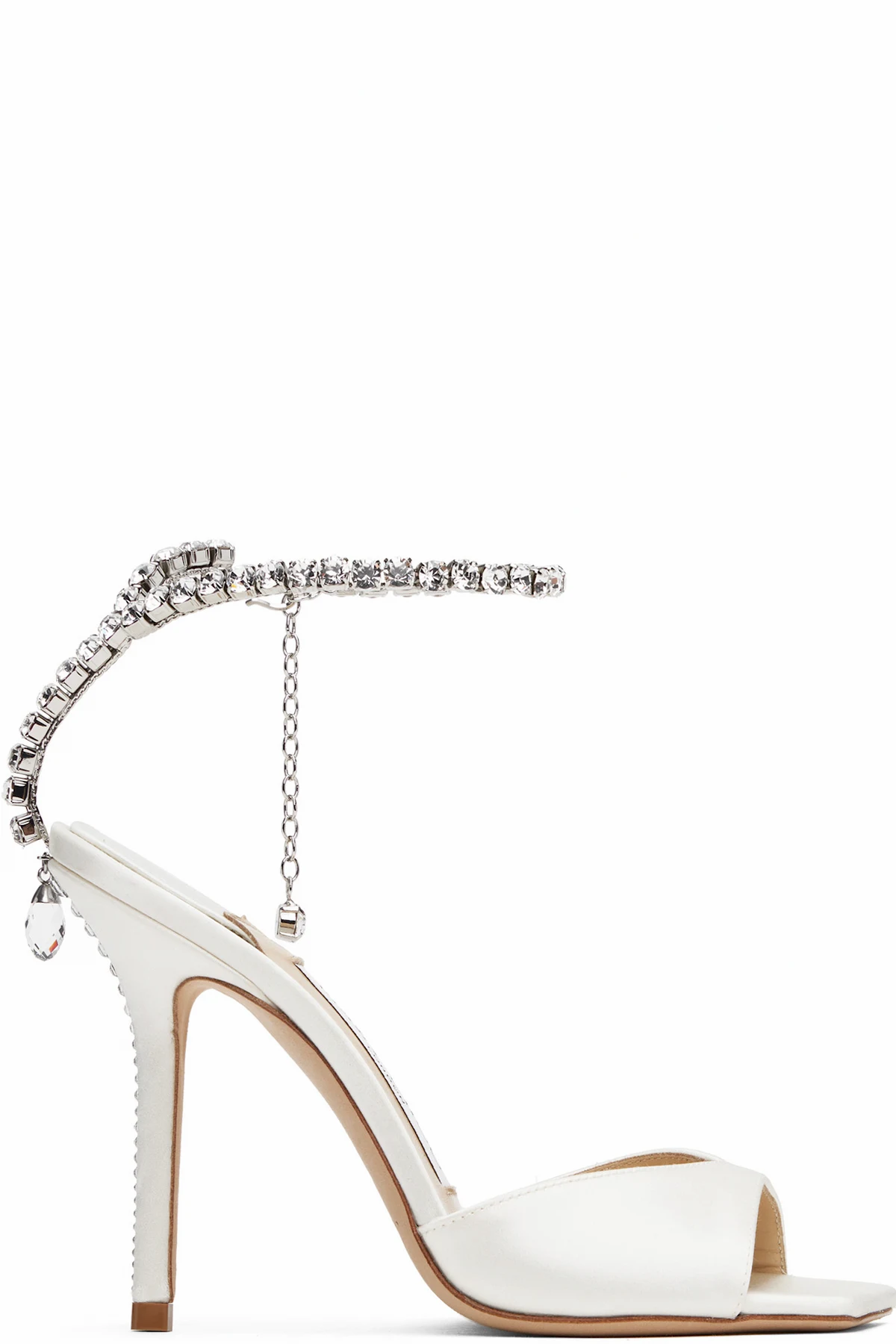 White Saeda 100 Heeled Sandals