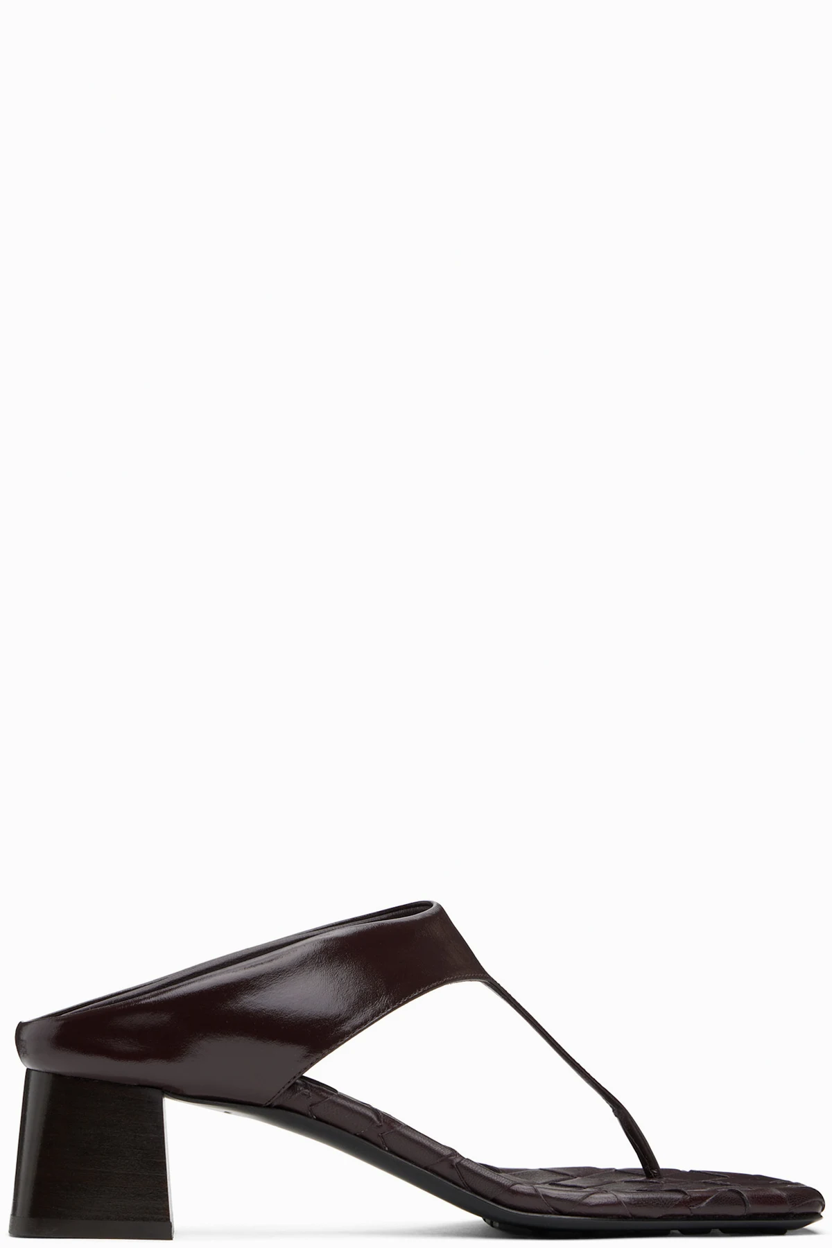 Burgundy Marella Thong Heeled Sandals