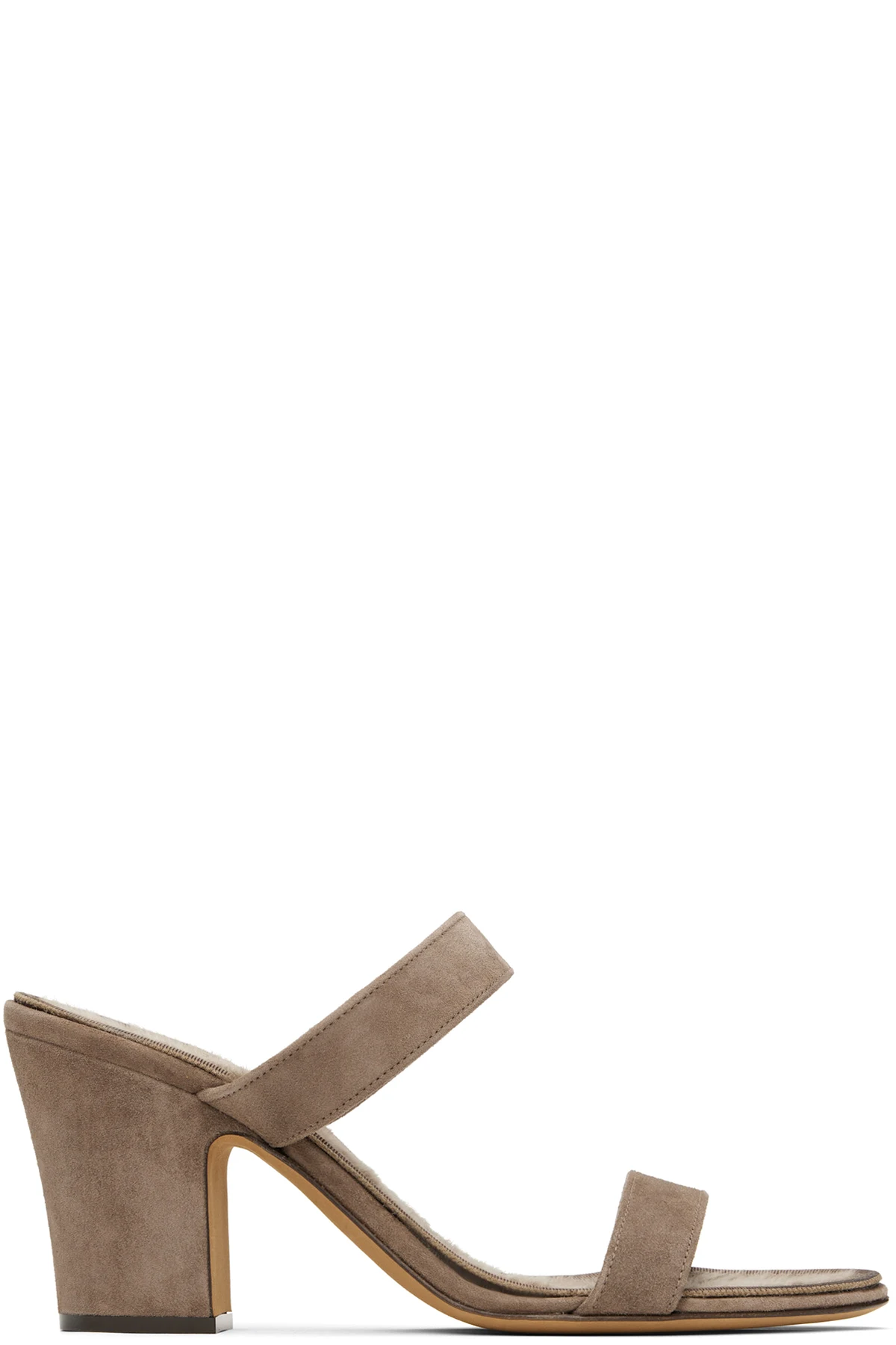 Taupe Awar Strap Heeled Sandals