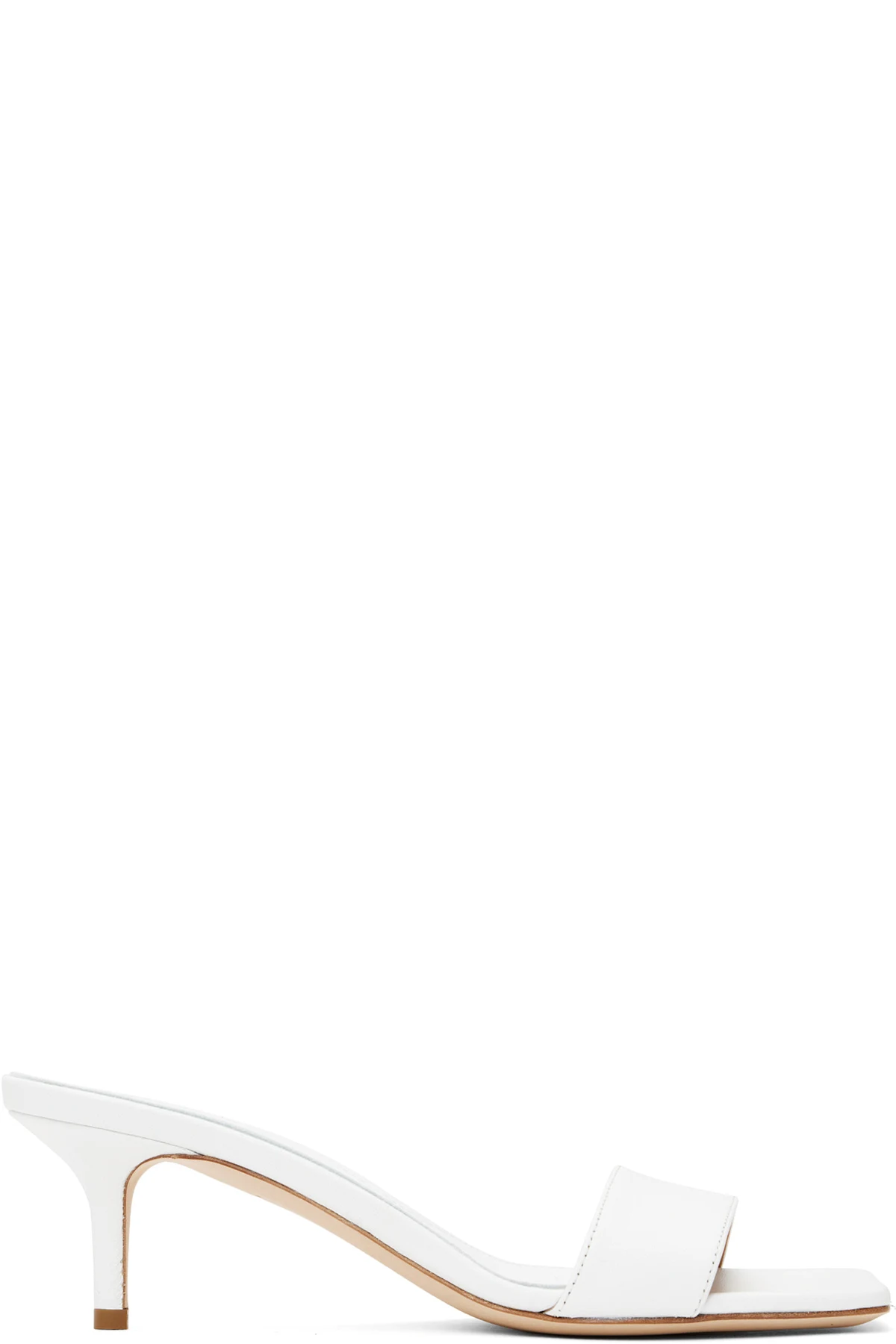 White Ilvy Leather Mules