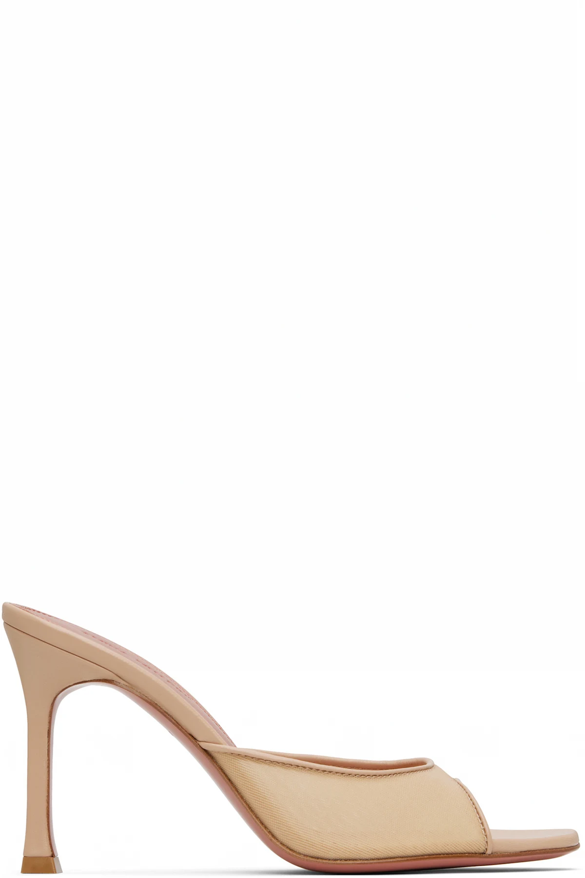 SSENSE Exclusive Beige Alexa Mesh 95 Heeled Sandals