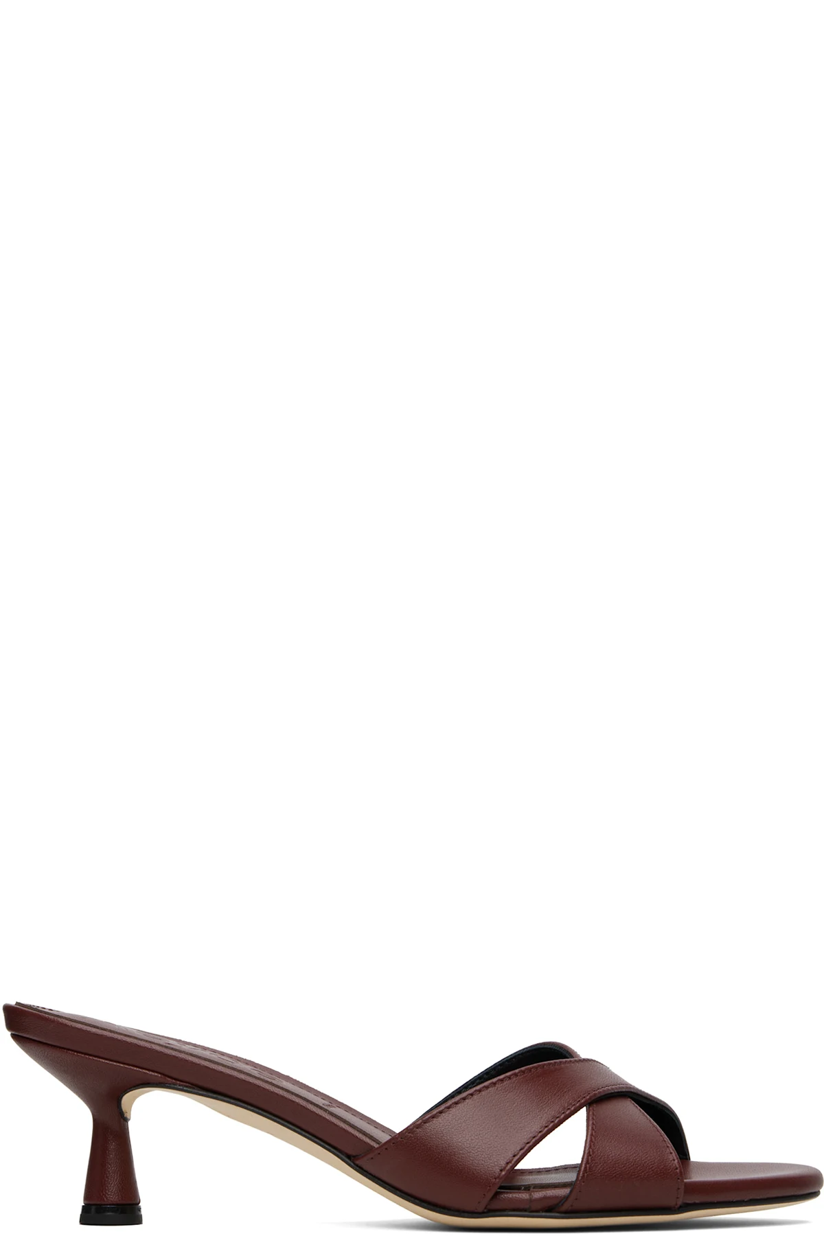 Burgundy Vero Leather Mules