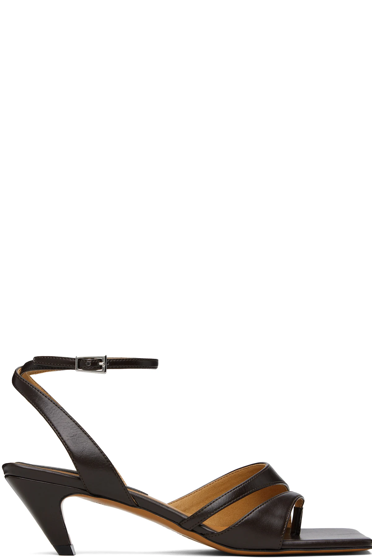 Brown Stella Spur Kitten Heeled Sandals