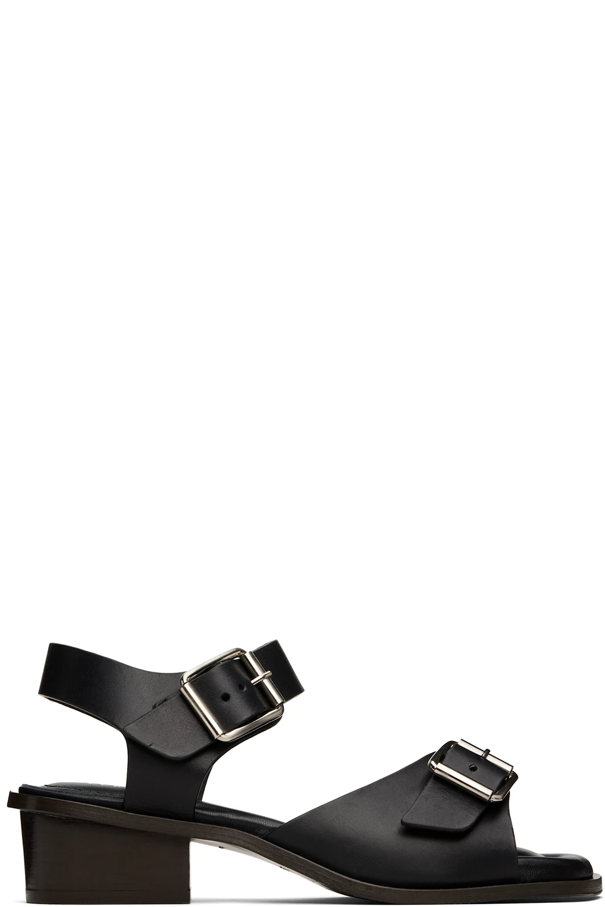 Black Square 35 Heeled Sandals