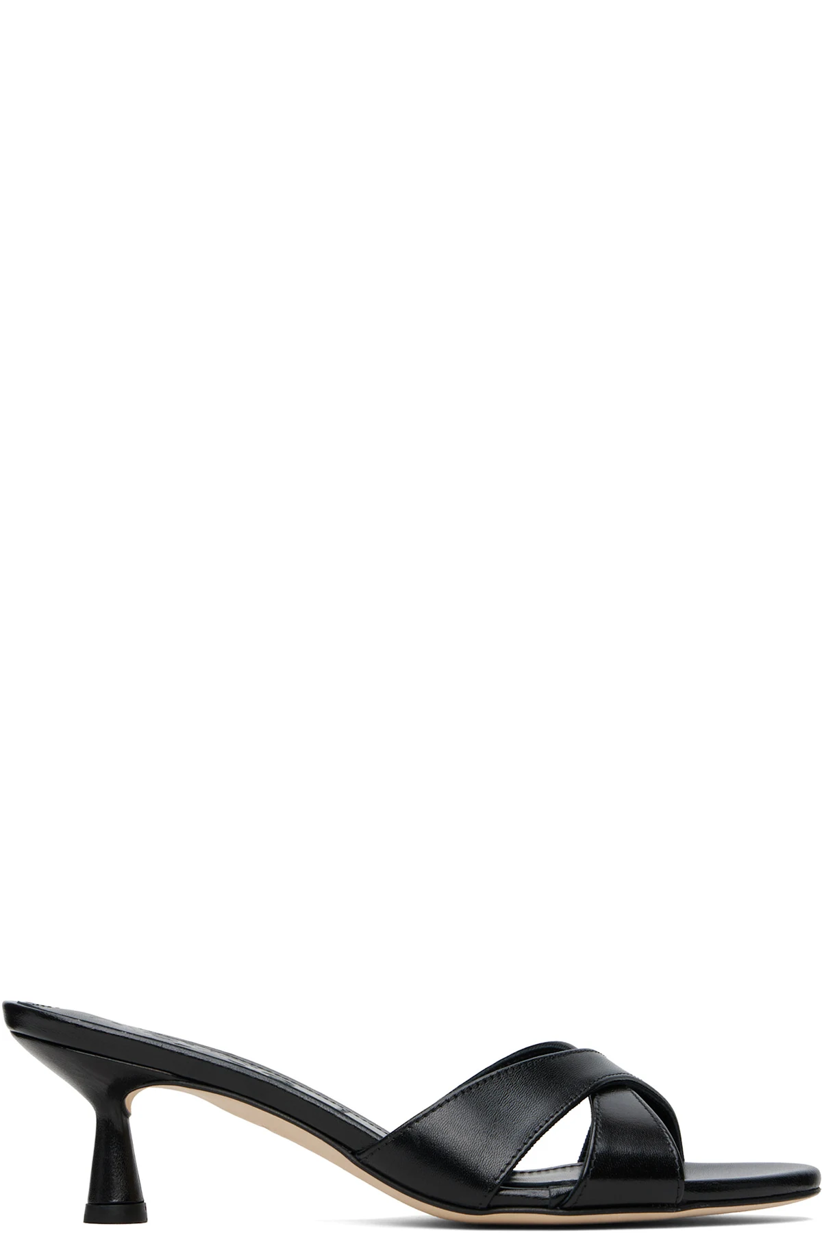Black Vero Leather Mules