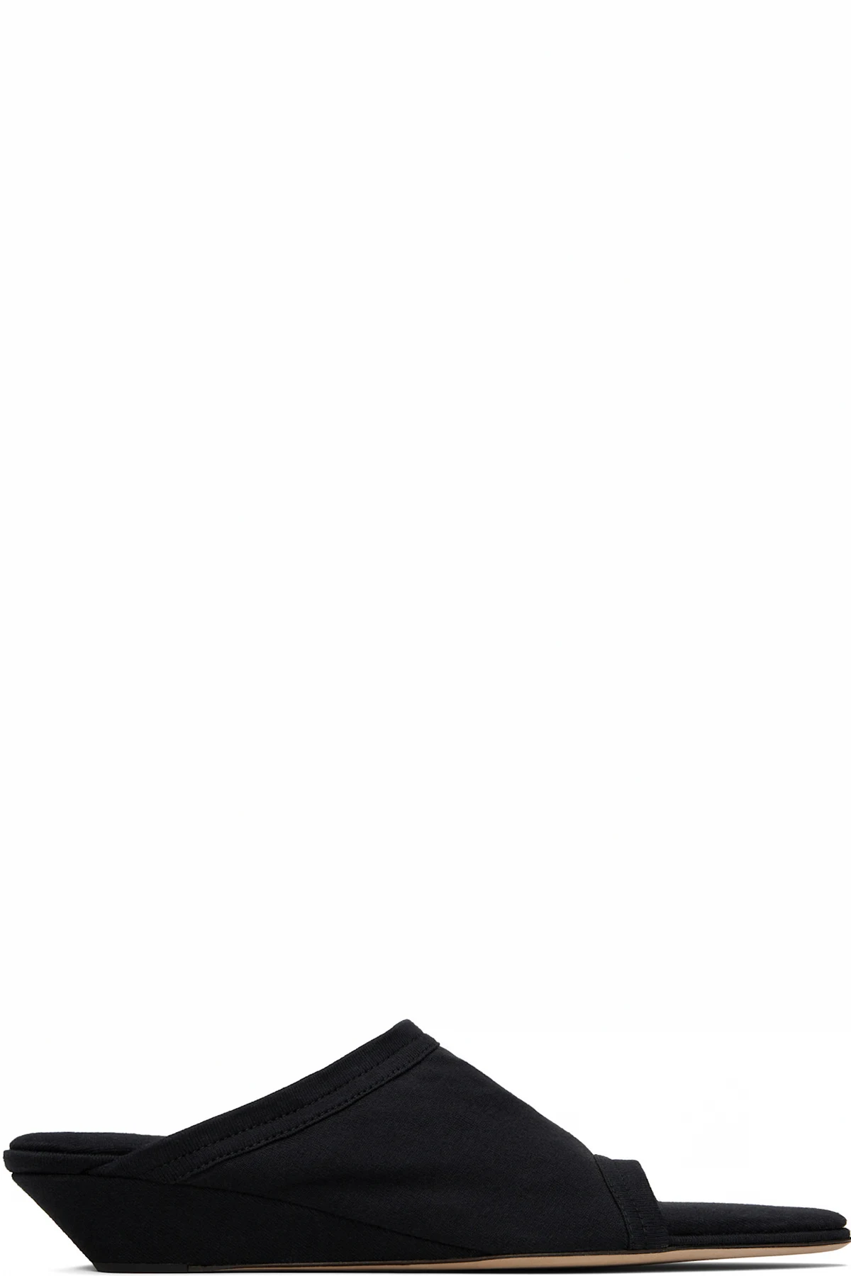 Black 25mm Stretch Flat Mules