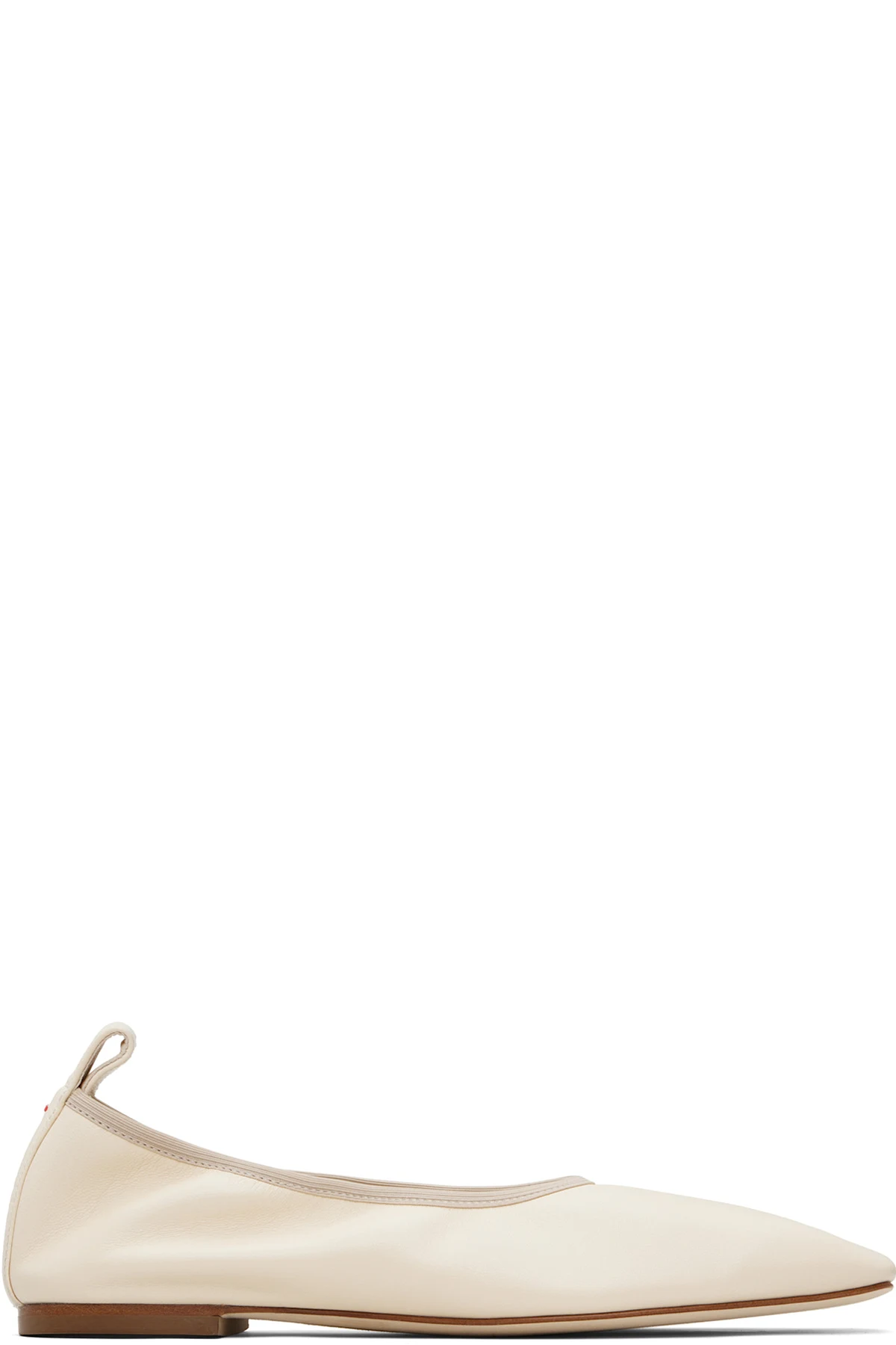 Beige Nomi Ruched Ballerina Flats