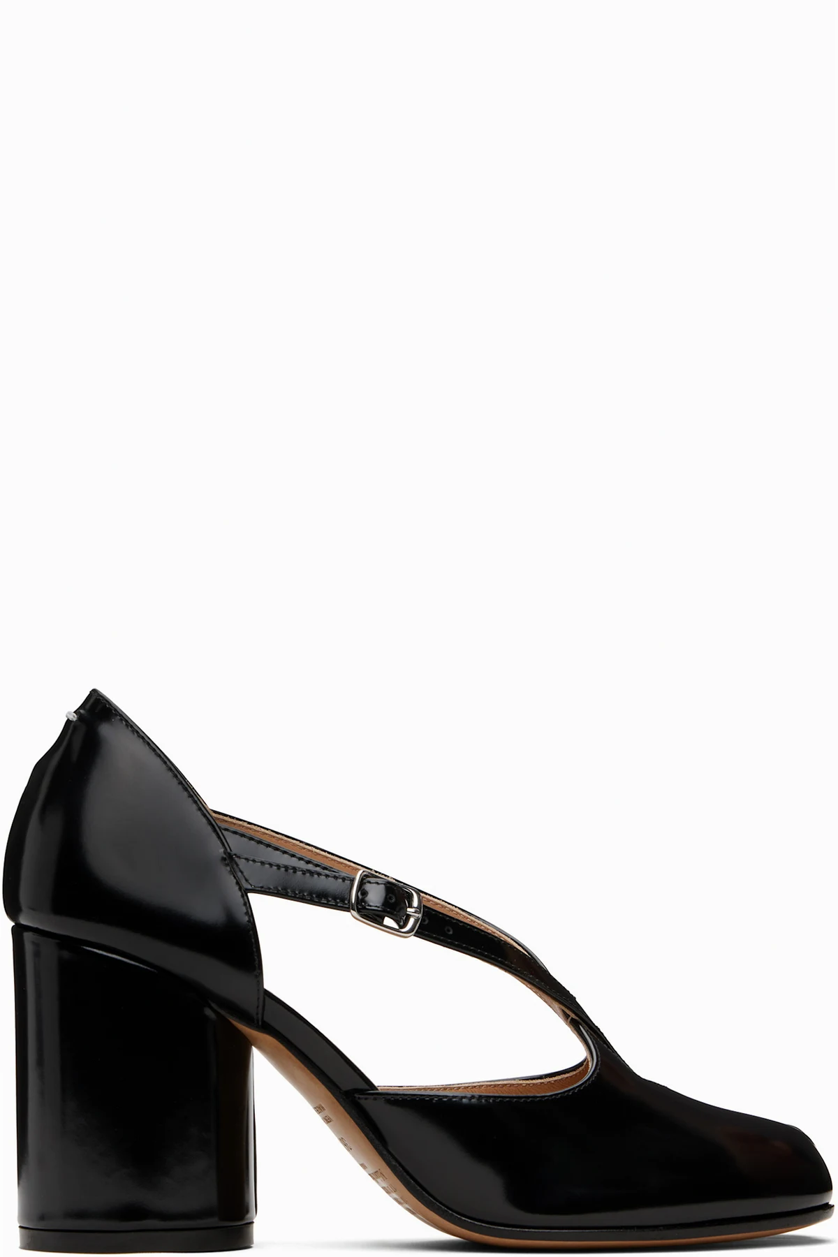Black Tabi Pump Heeled Sandals
