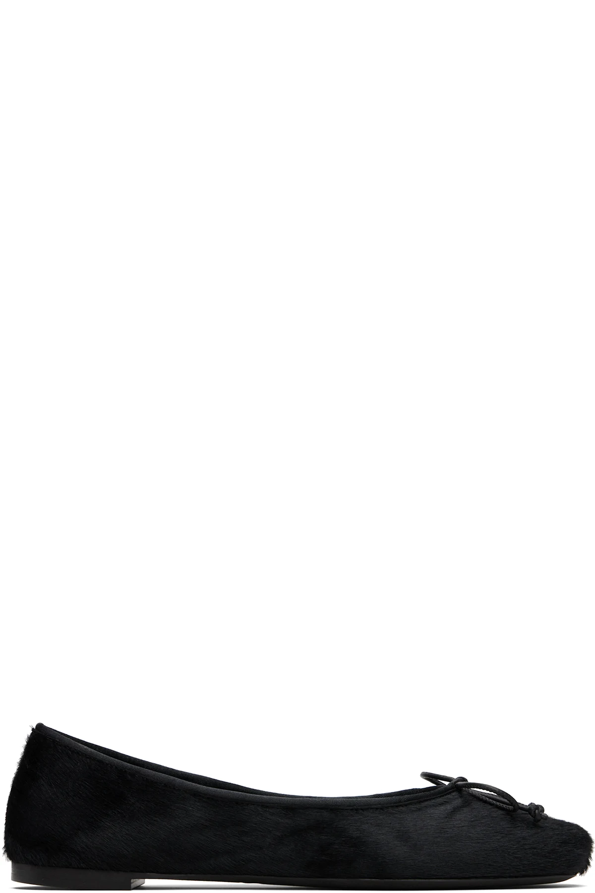 Black Calfhair Ballerina Flats