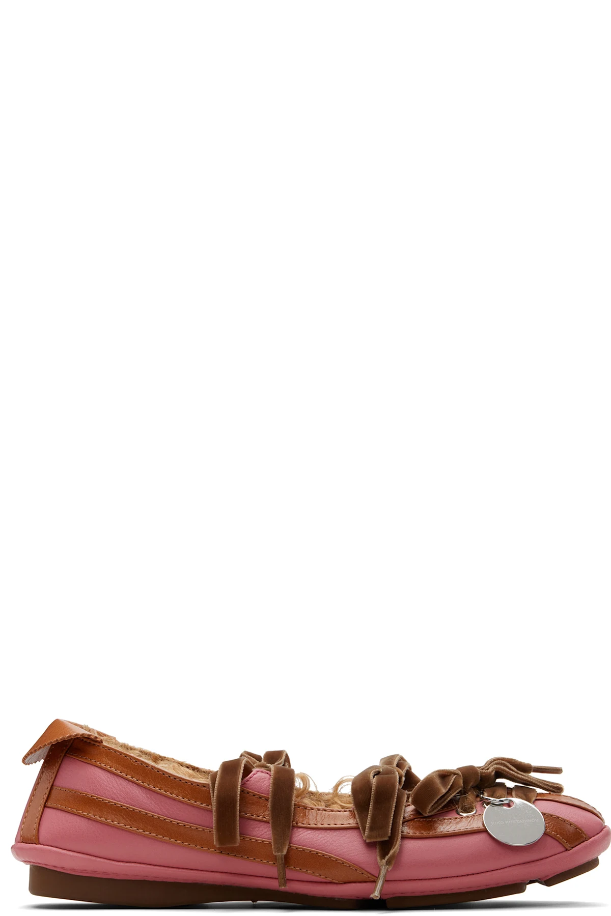 SSENSE Exclusive Pink & Brown Lella Hybrid Ballerina Flats