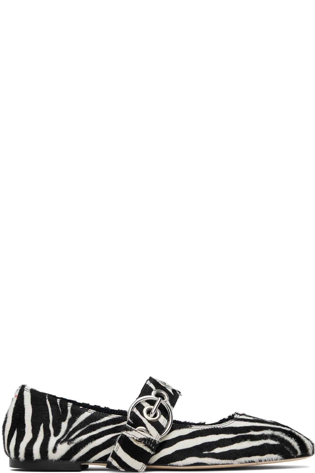 Black & White Uma Eyelet Mary-Jane Ballerina Flats