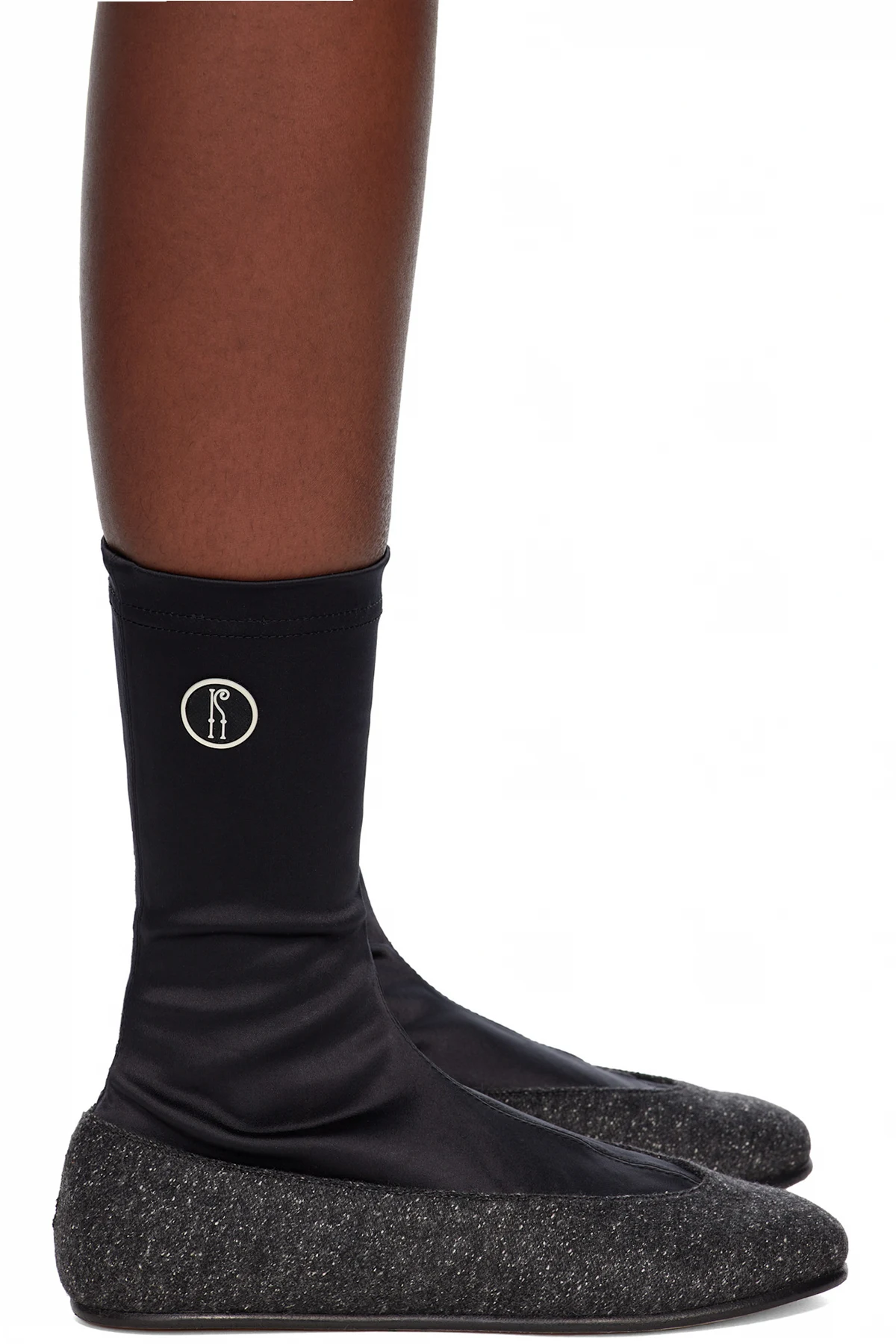 Black & Gray Proxima Low Ballerina Boots