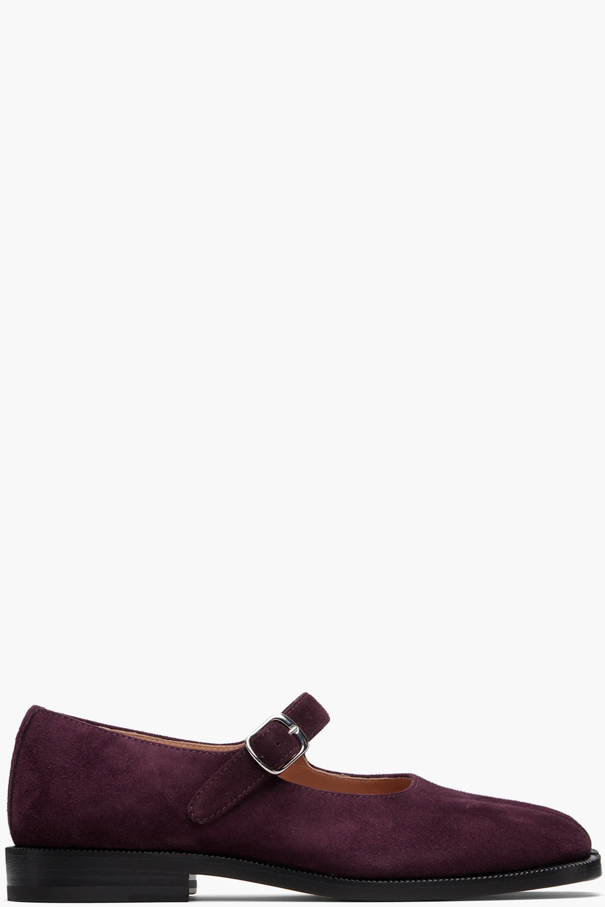 Burgundy Tabi Mary Jane Ballerina Flats