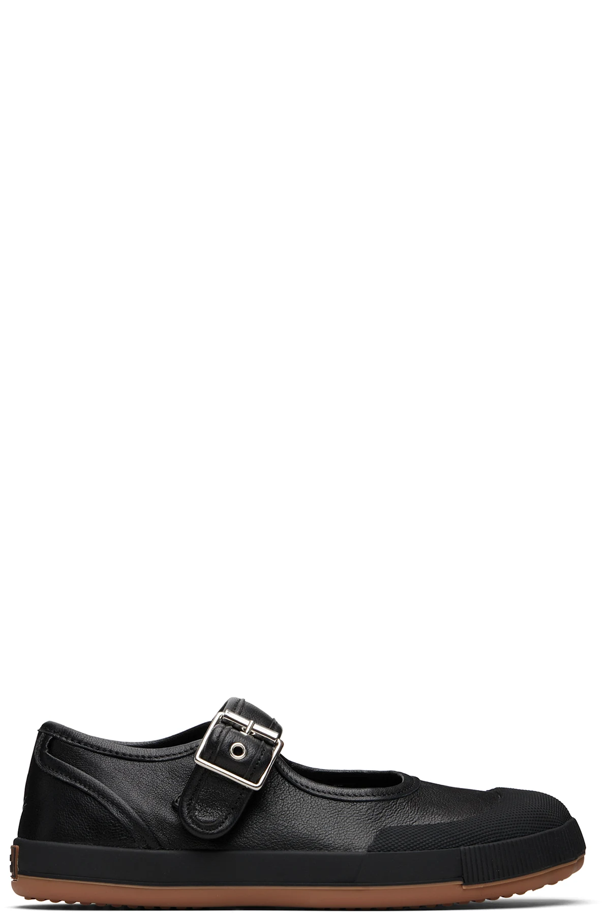 Black Animal Gym Bar Ballerina Flats
