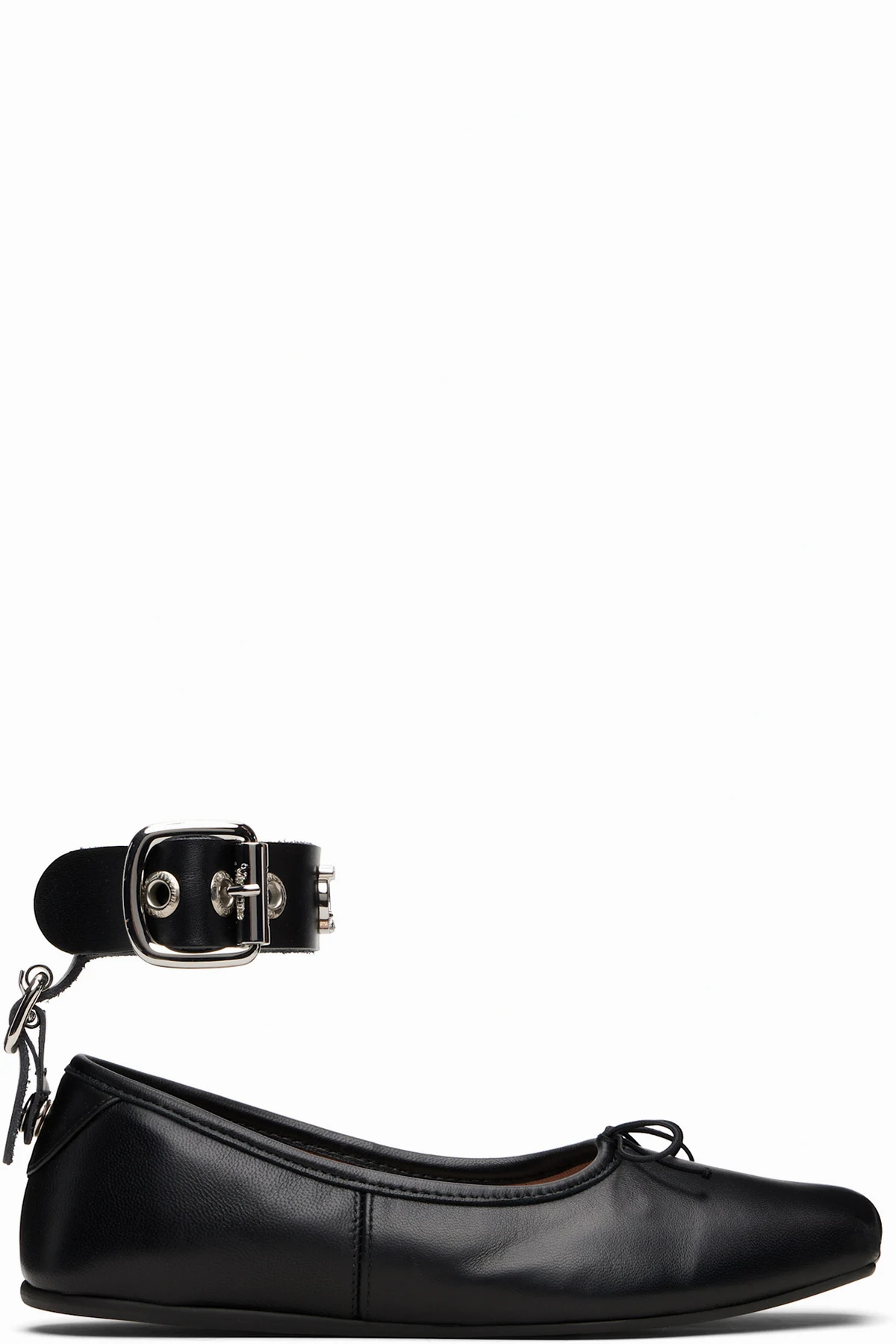 Black Bardot Ballerina Flats