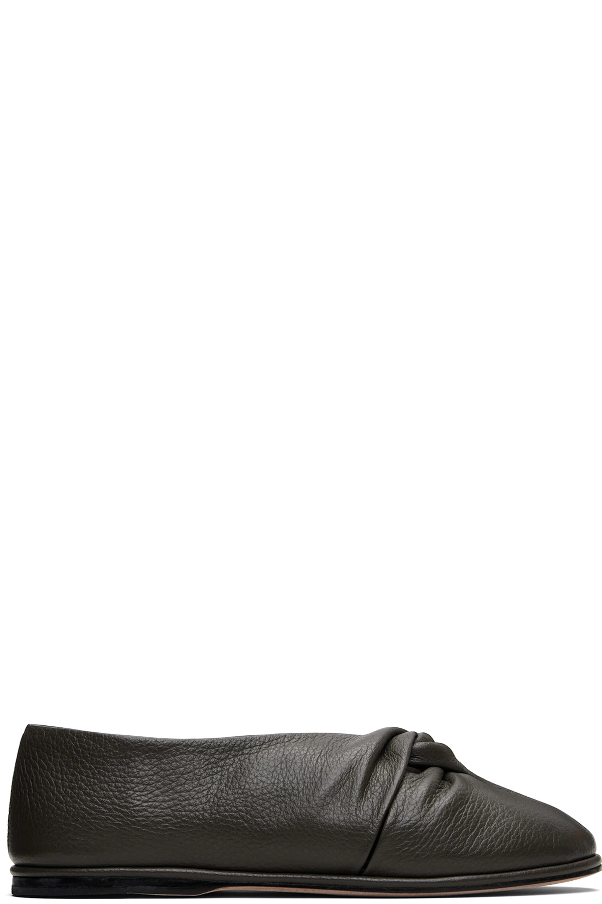 Gray Twist Ballerina Flats