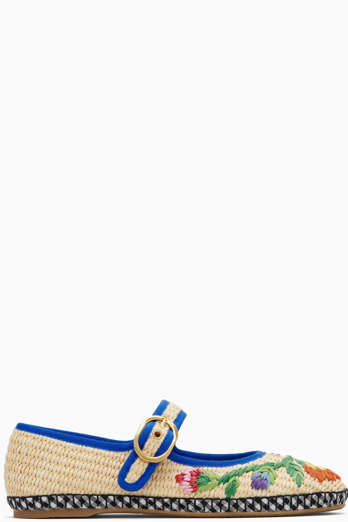 Beige Mary-Jane Endouce Ballerina Flats
