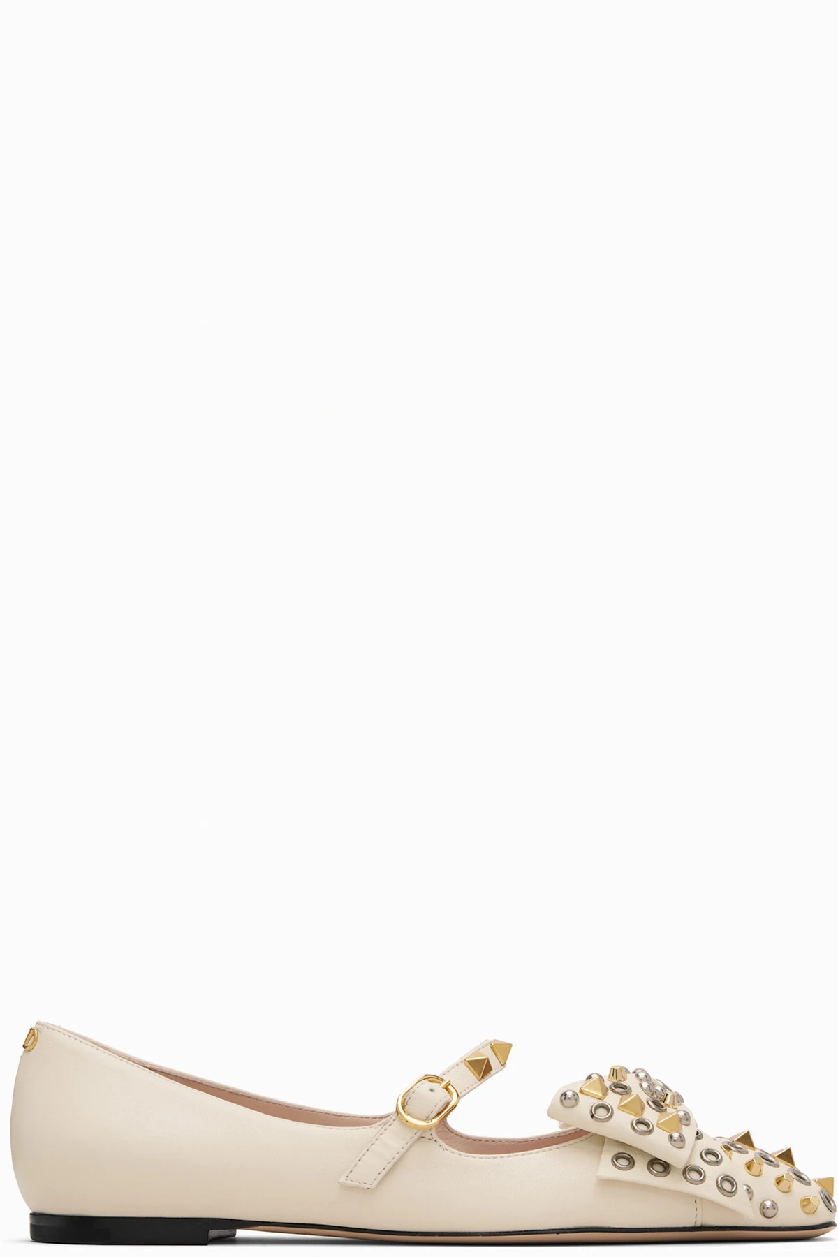 Off-White Mary-Jane Bowow Ballerina Flats