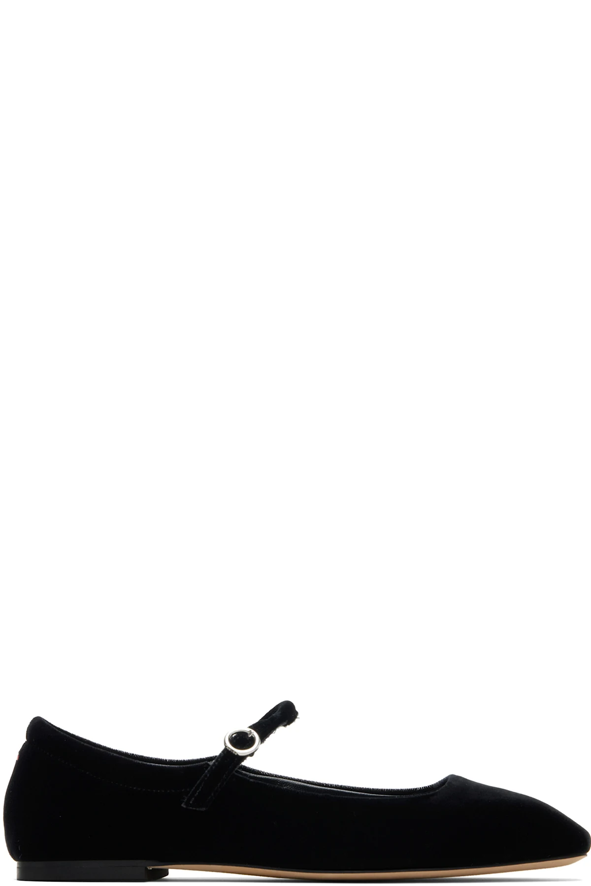 Black Uma Velvet Mary-Jane Flats