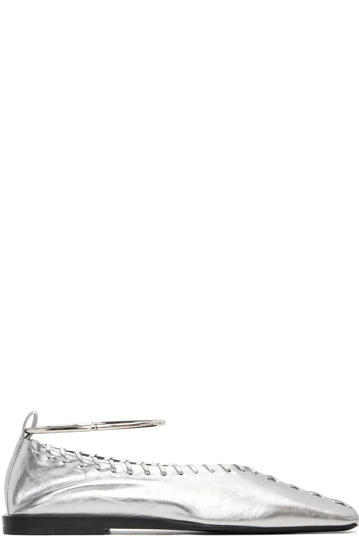 Silver Ring Ballerina Flats