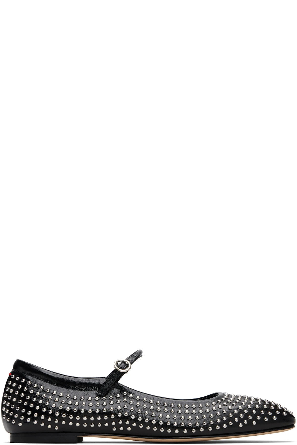 Black Uma Mini Stud Mary-Jane Flats