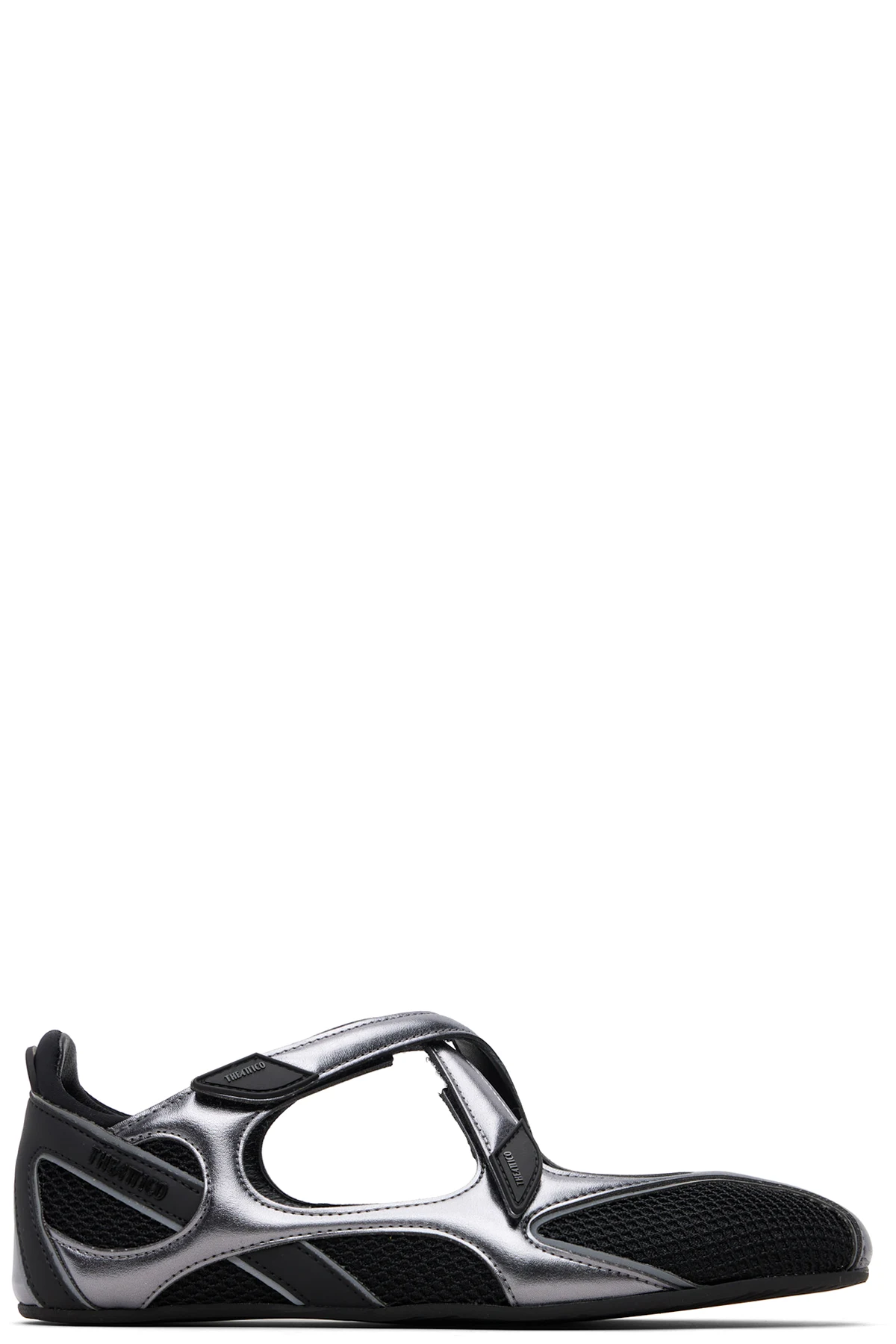 Black & Silver Floor 01 Ballerina Flats