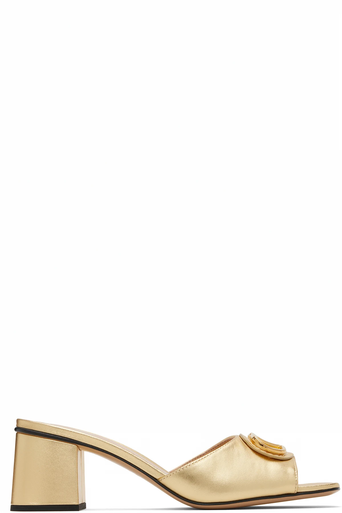 Gold VLogo Signature Slide Heeled Sandals