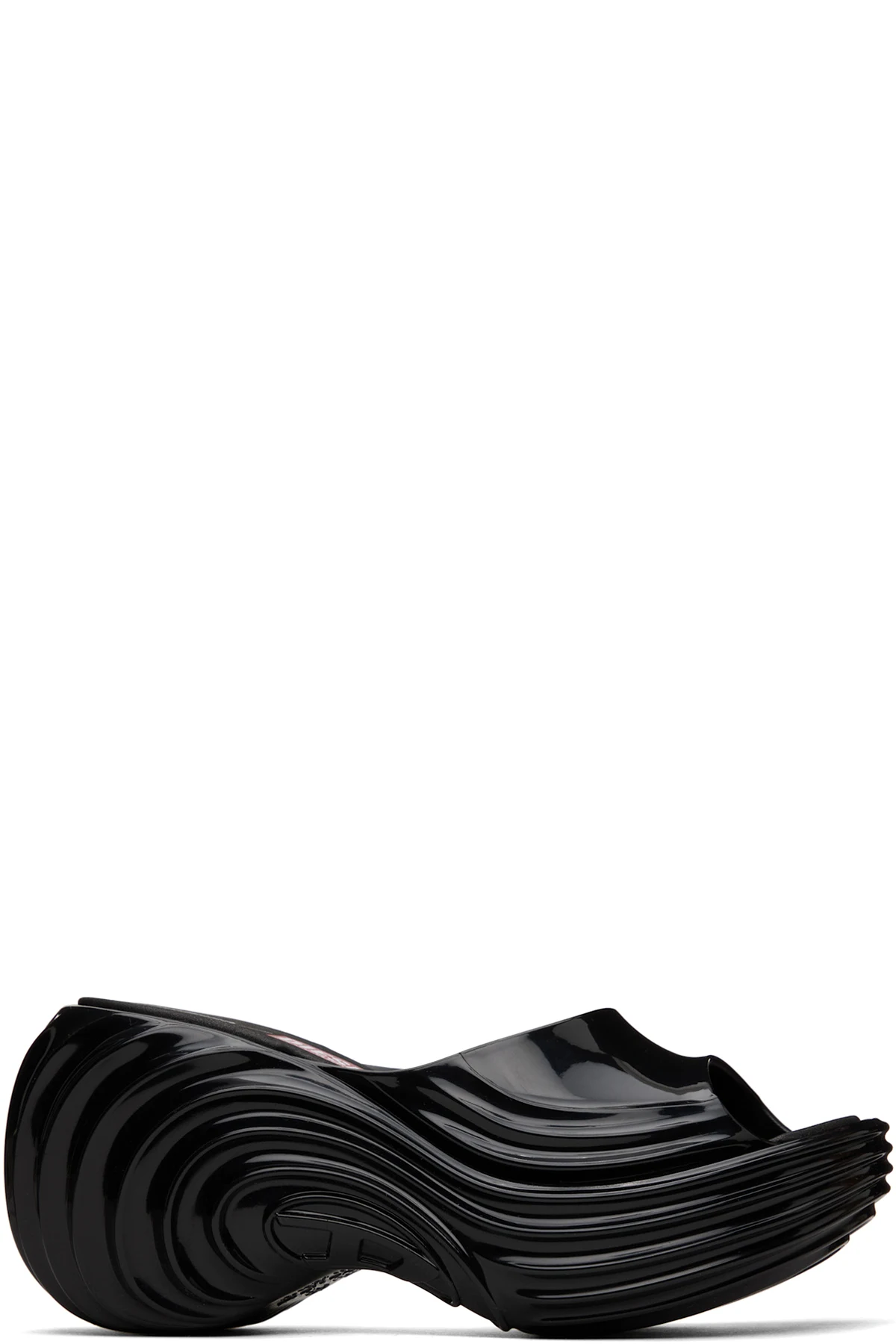 Black Melissa Edition Quantum Platform Heeled Sandals